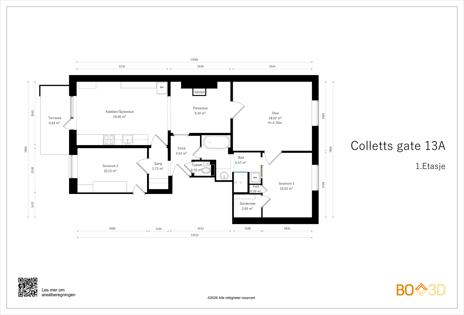 Boligens planskisse. Galleribilde