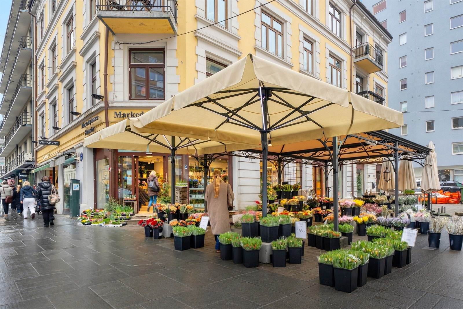 Markedsplassen Blomster Galleribilde