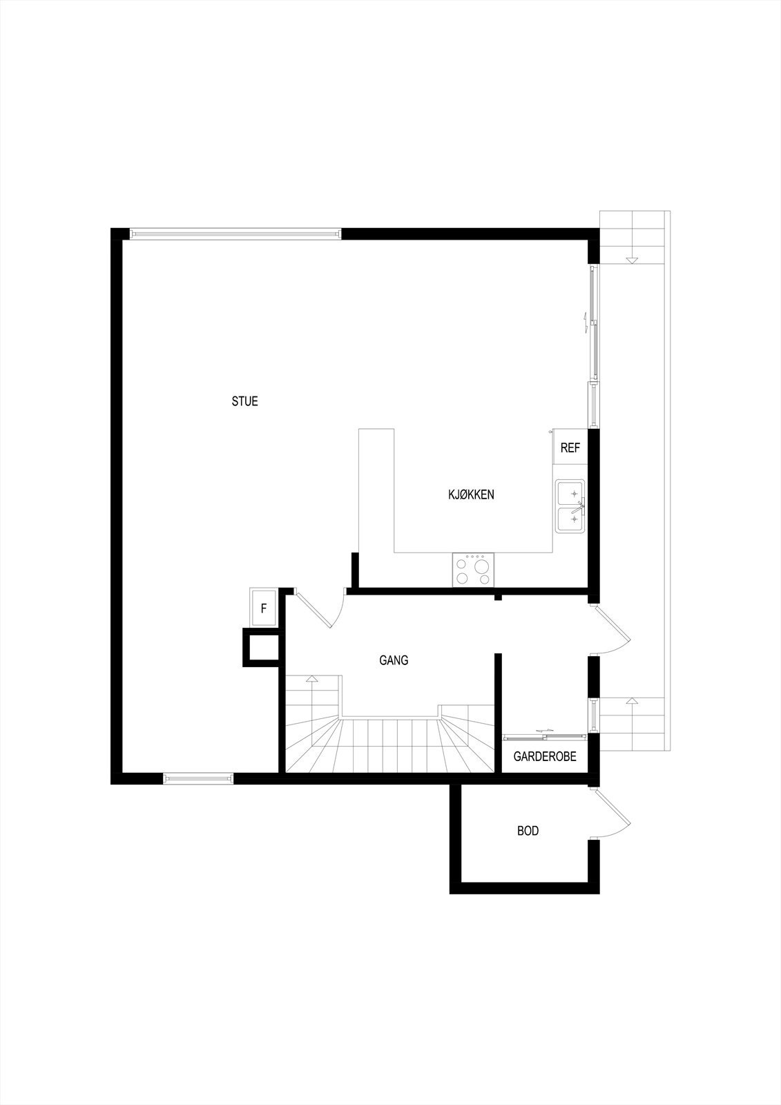 Plantegning 1.etasje. (Avvik kan forekomme) Galleribilde