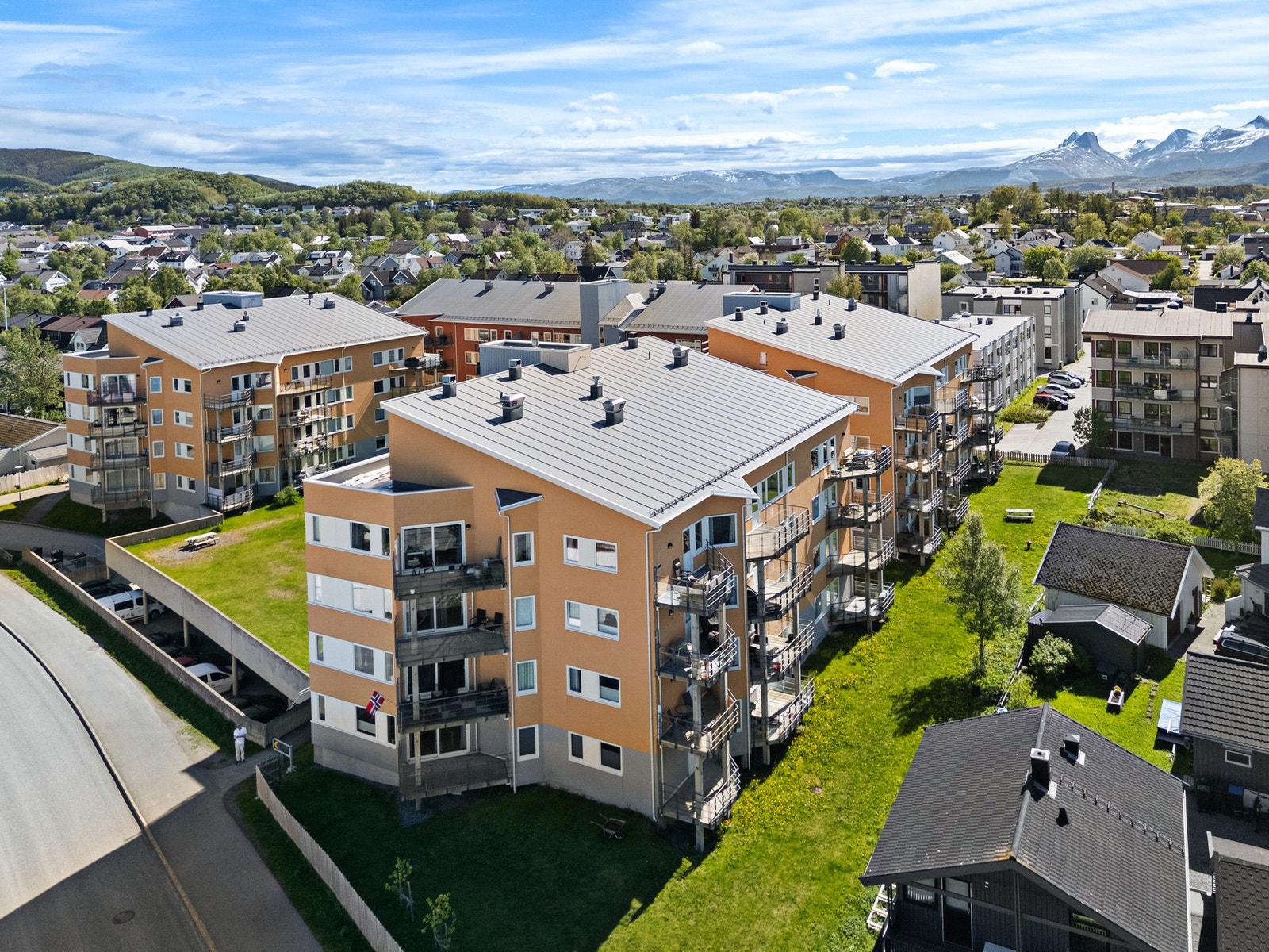 Beliggenhet i Rønvika, med utsikt mot Børsåsen og fjellene. Galleribilde