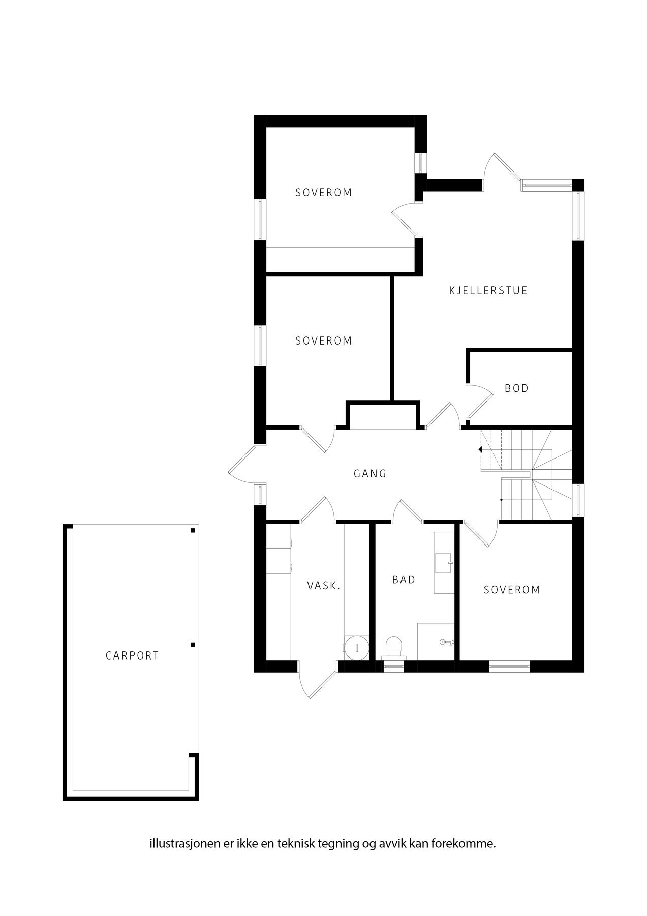 Plantegning 1.etasje Galleribilde