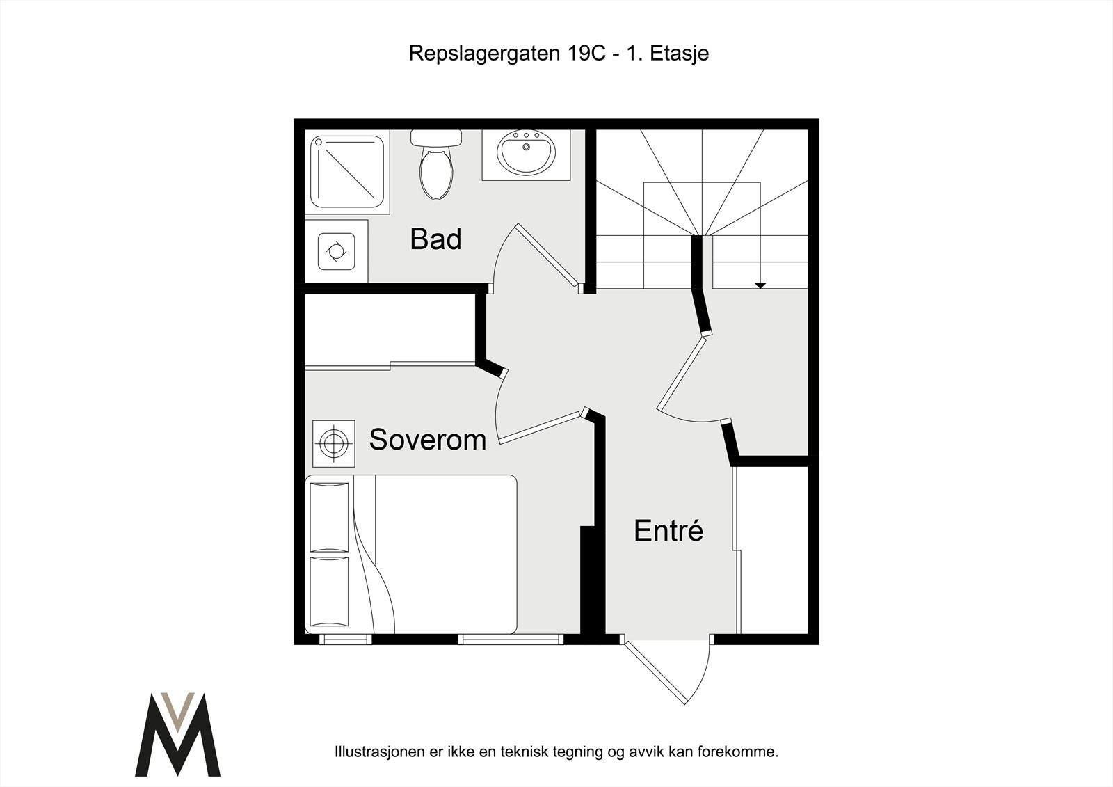 Plantegning 1. etasje. Galleribilde