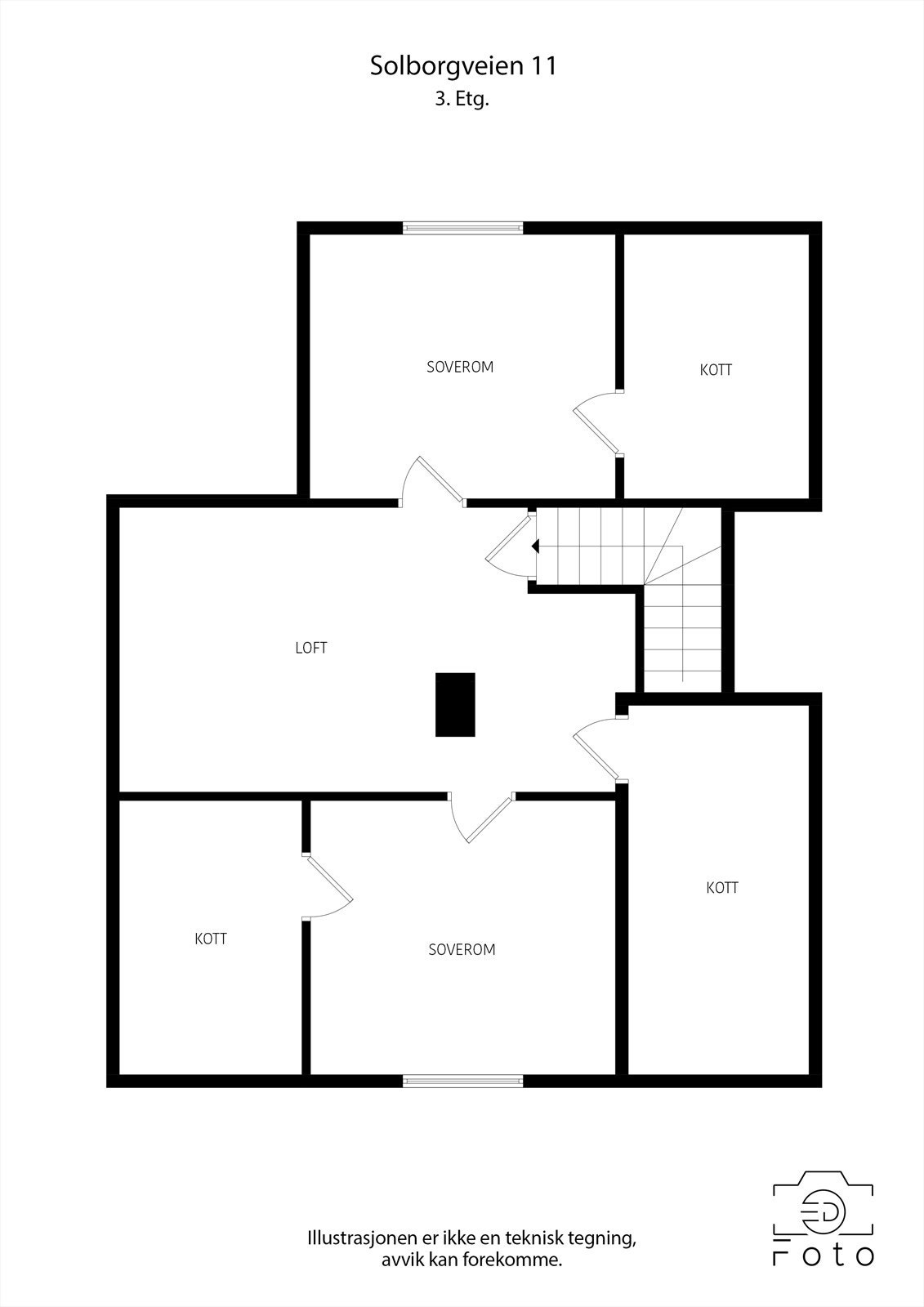 Plantegning loft Galleribilde