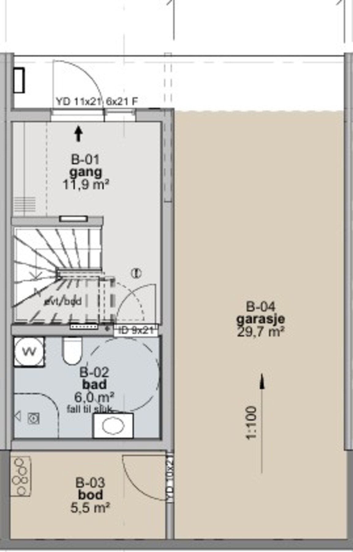 Planløsning for 1. etasje. Galleribilde