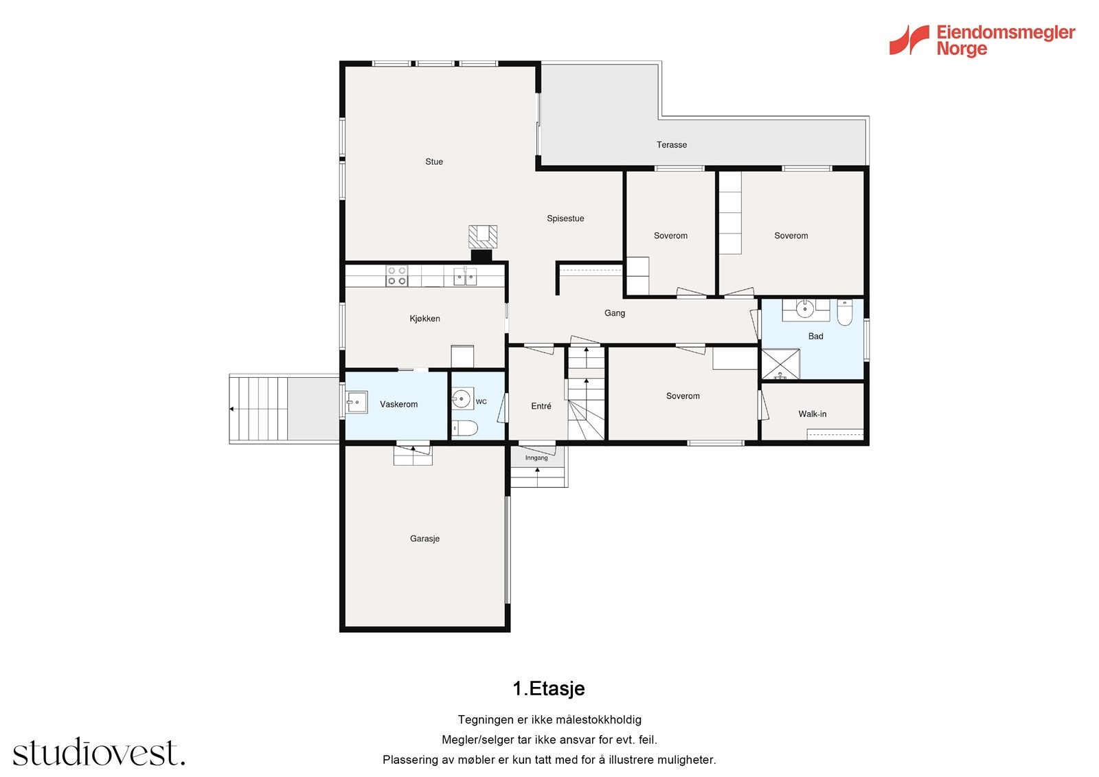 Plantegning 1. etg Galleribilde