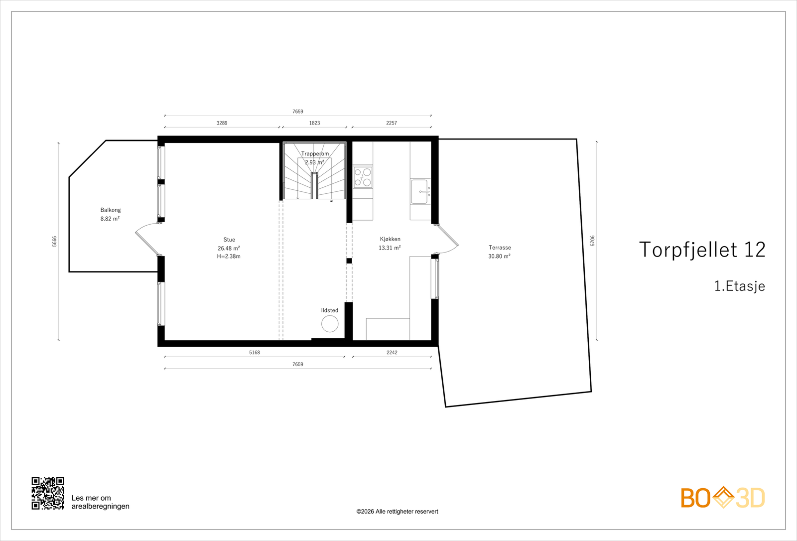 Plantegning 1.etg Galleribilde