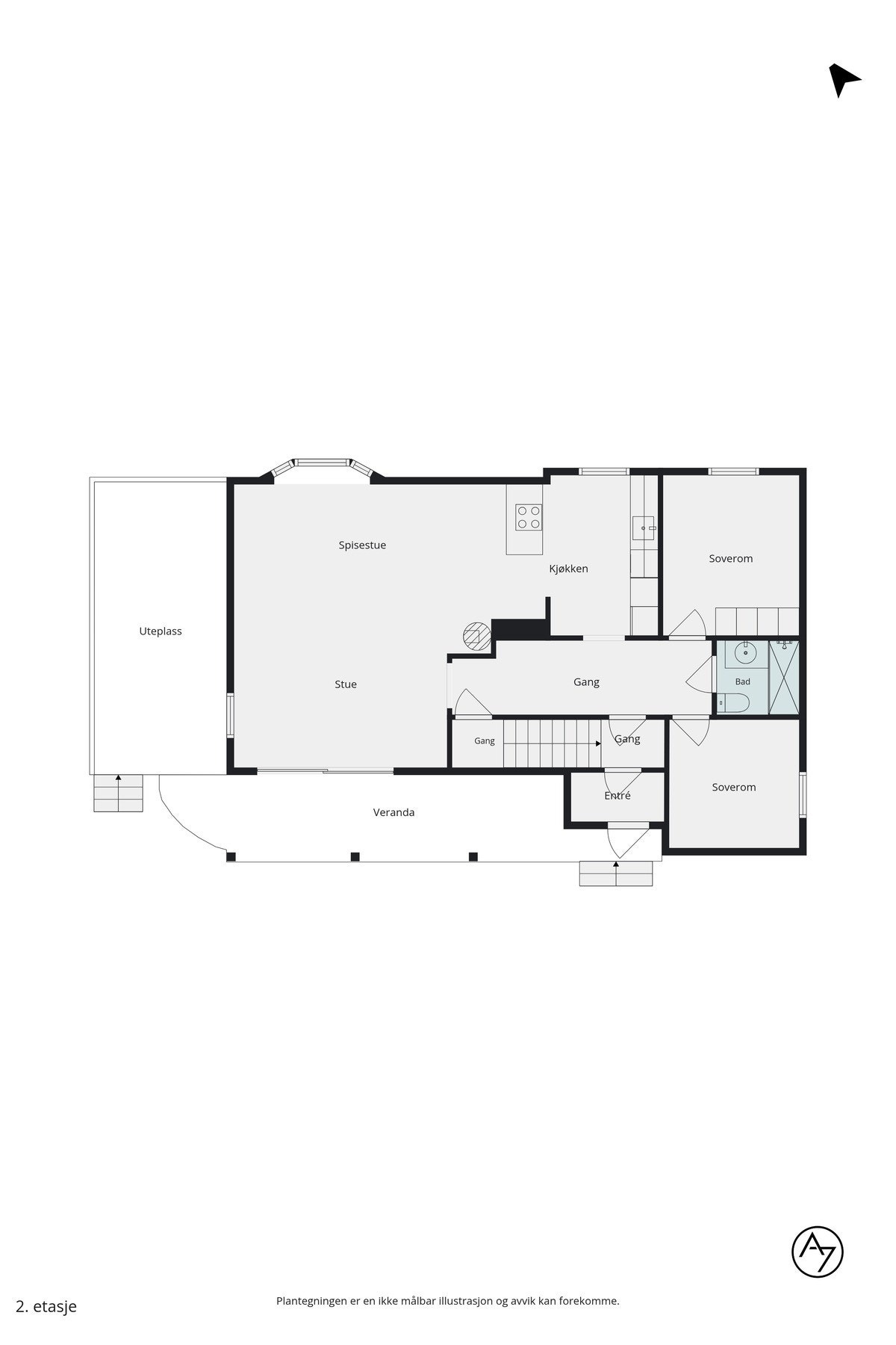 Plantegning hovedetasje Galleribilde