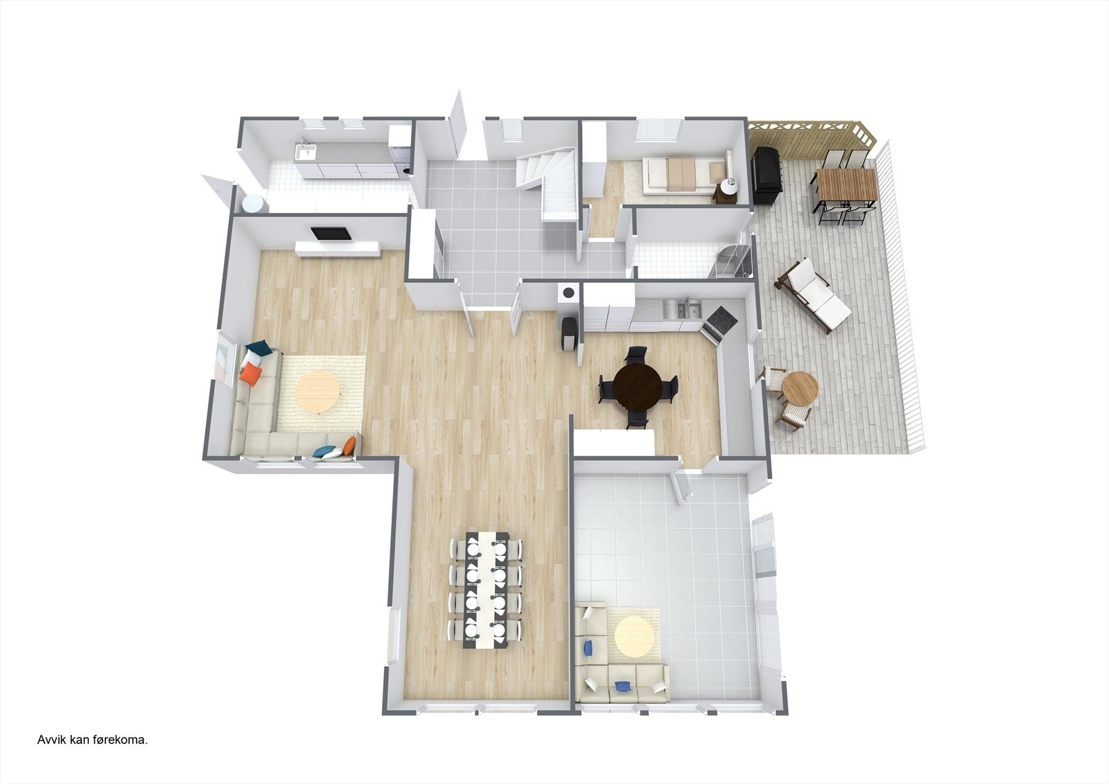 Planteikning 3D 1.etg. Galleribilde