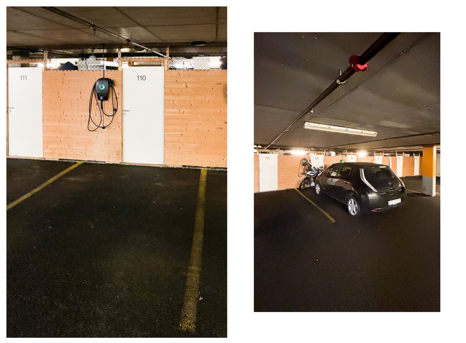 Leiligheten har fast parkeringsplass. Selger leier elbillader for kr. 341,- i måneden, det er også mulighet for kjøp av elbillader. Galleribilde