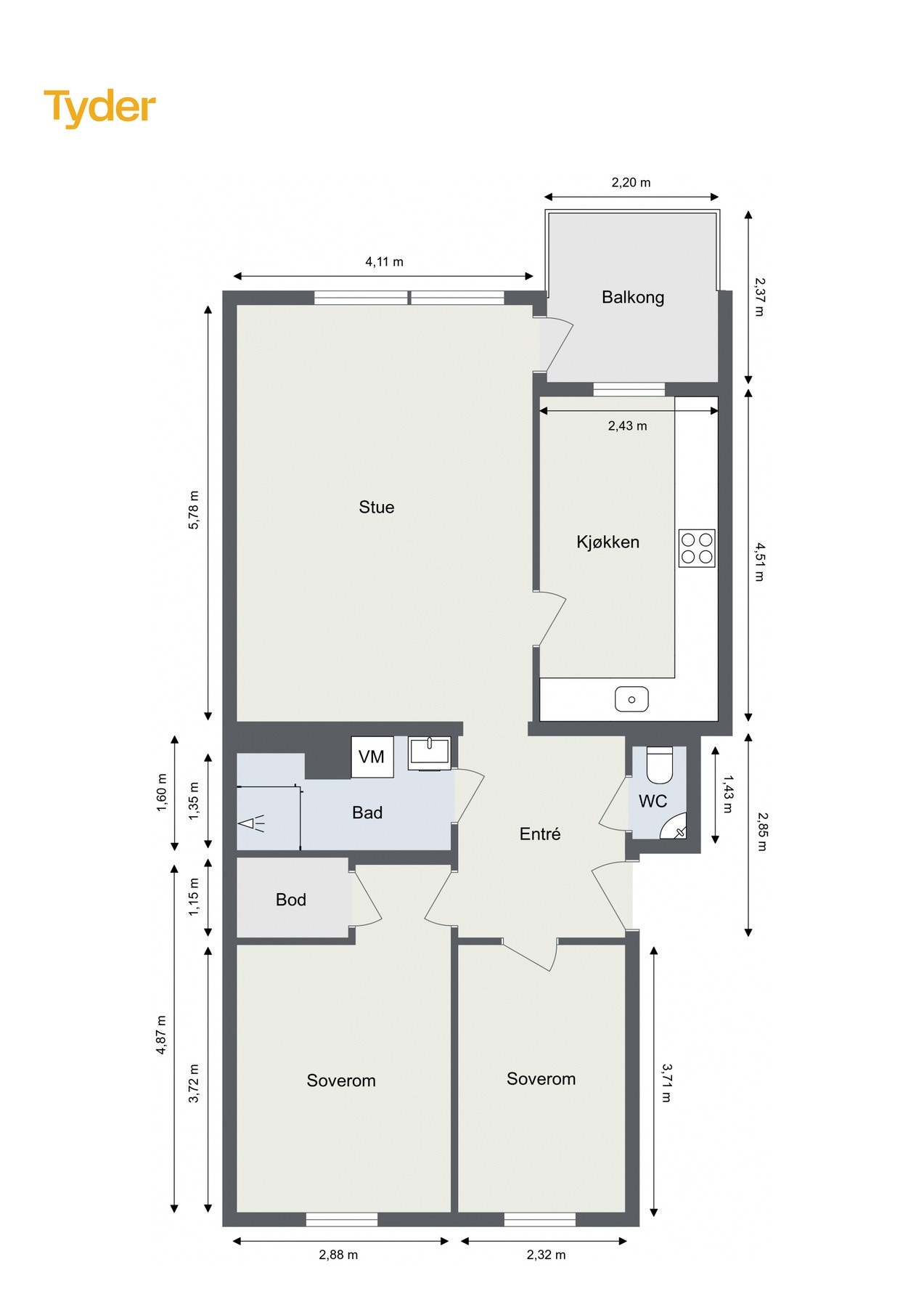 Plantegning 2.etasje Galleribilde