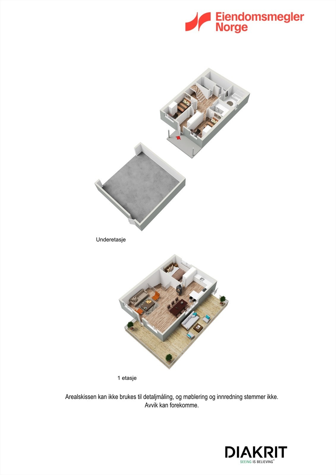 Plantegning 3D. Galleribilde