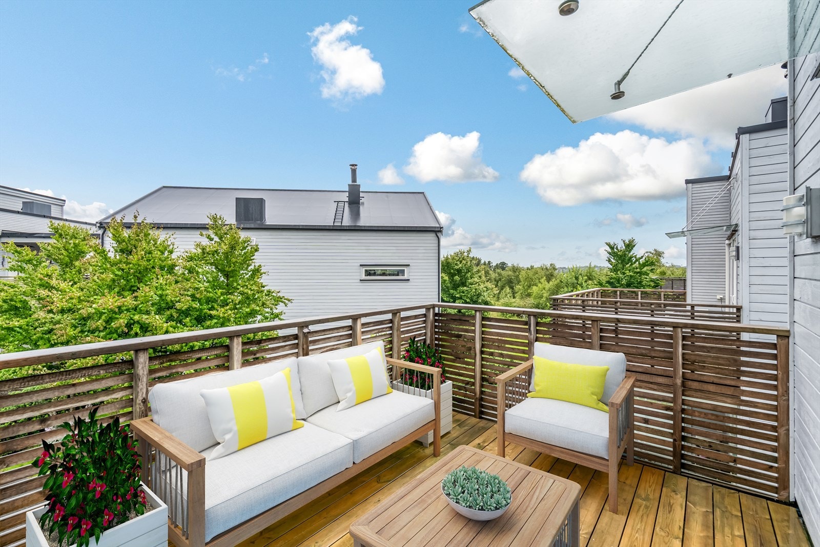 Digitalt møblert terrasse Galleribilde