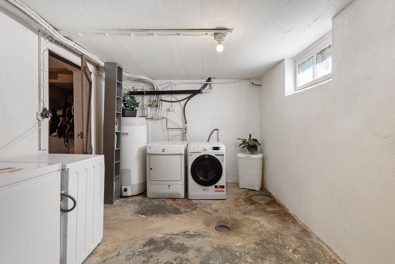 200 - liters varmtvannsbereder i kjelleren, fra 2019. Galleribilde