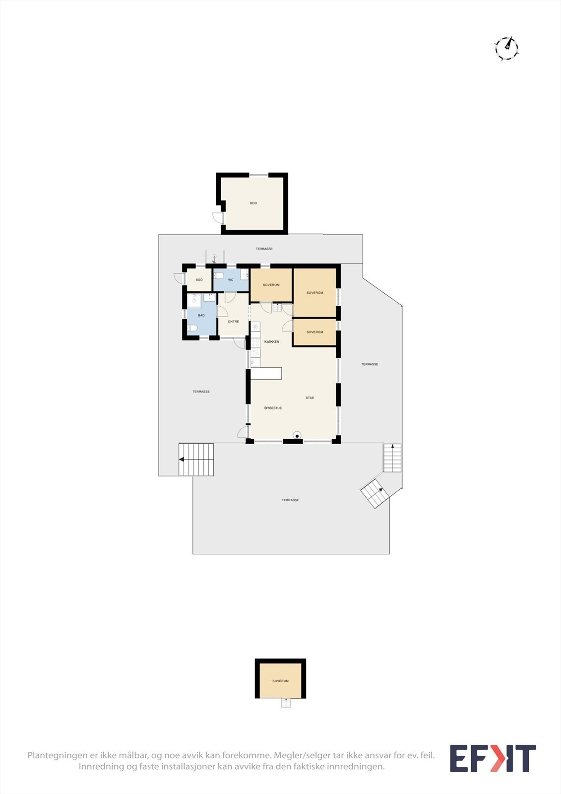 Plantegningen for Bjønnesvegen 585 Galleribilde