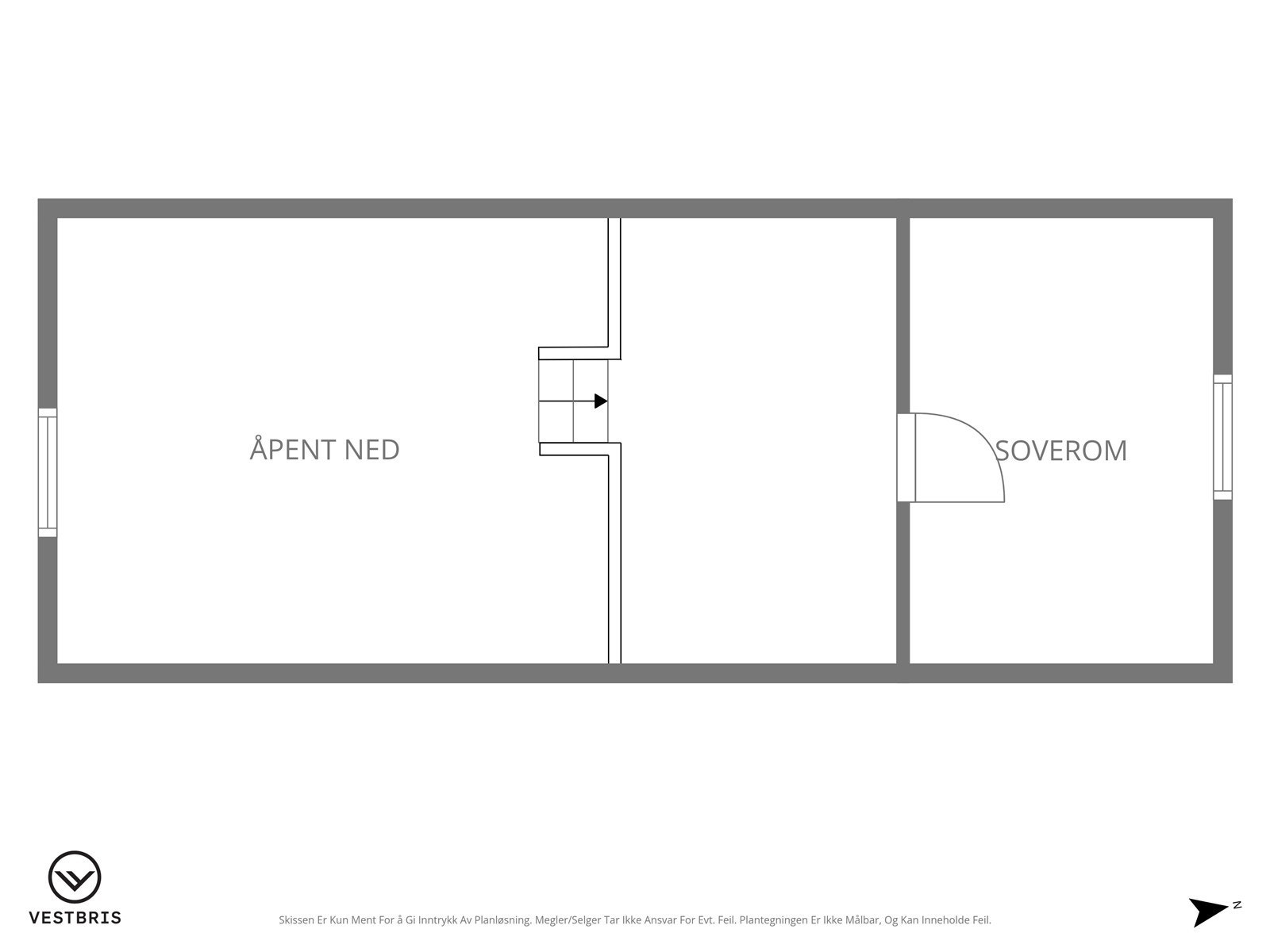 Plantegning av loftsetasjen Galleribilde