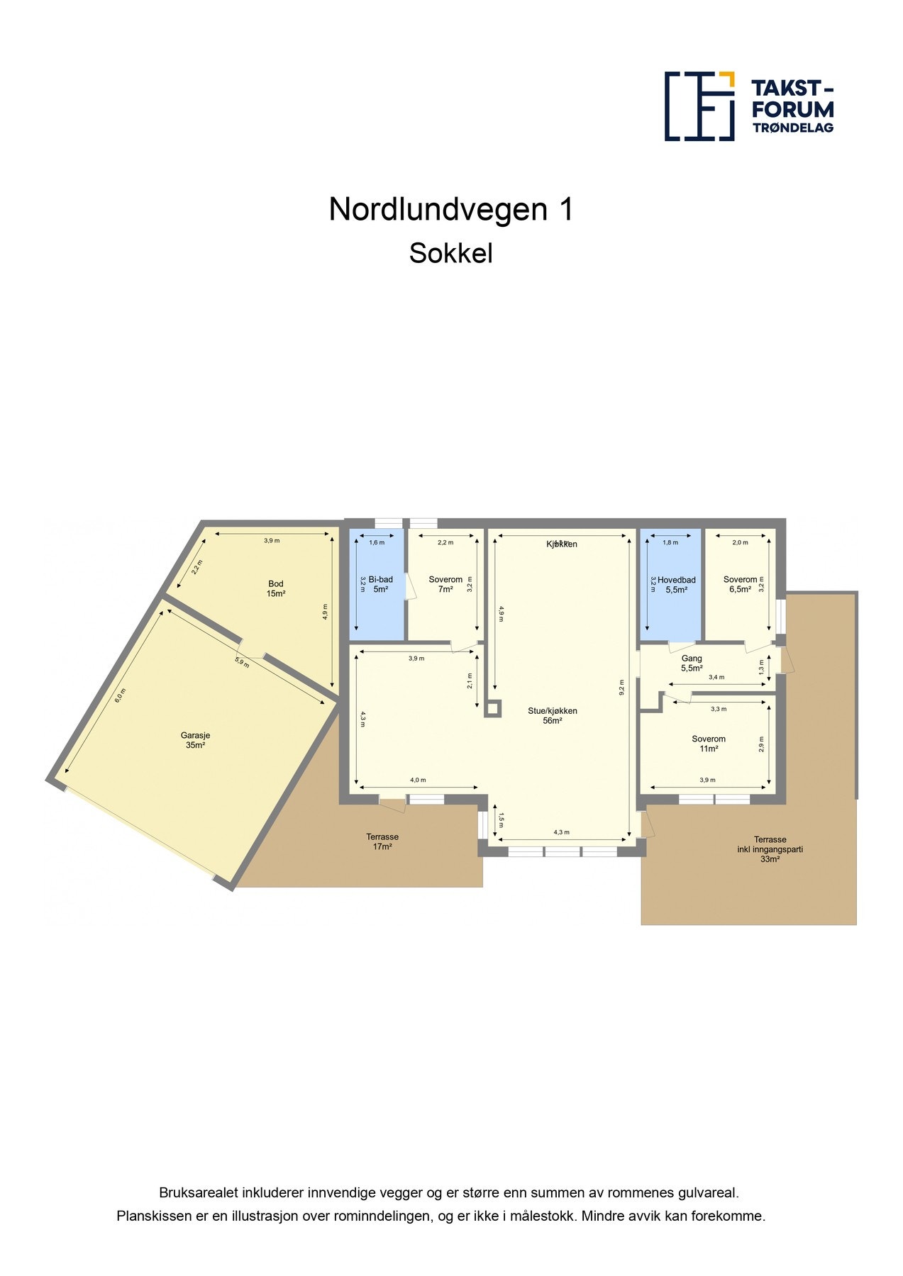 Plantegning underetasjen Galleribilde