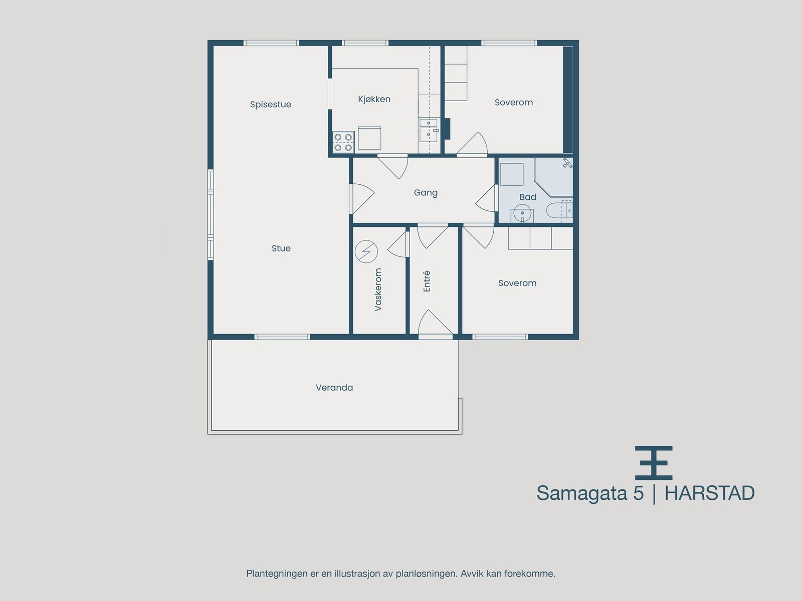 Plantegning leilighet Galleribilde