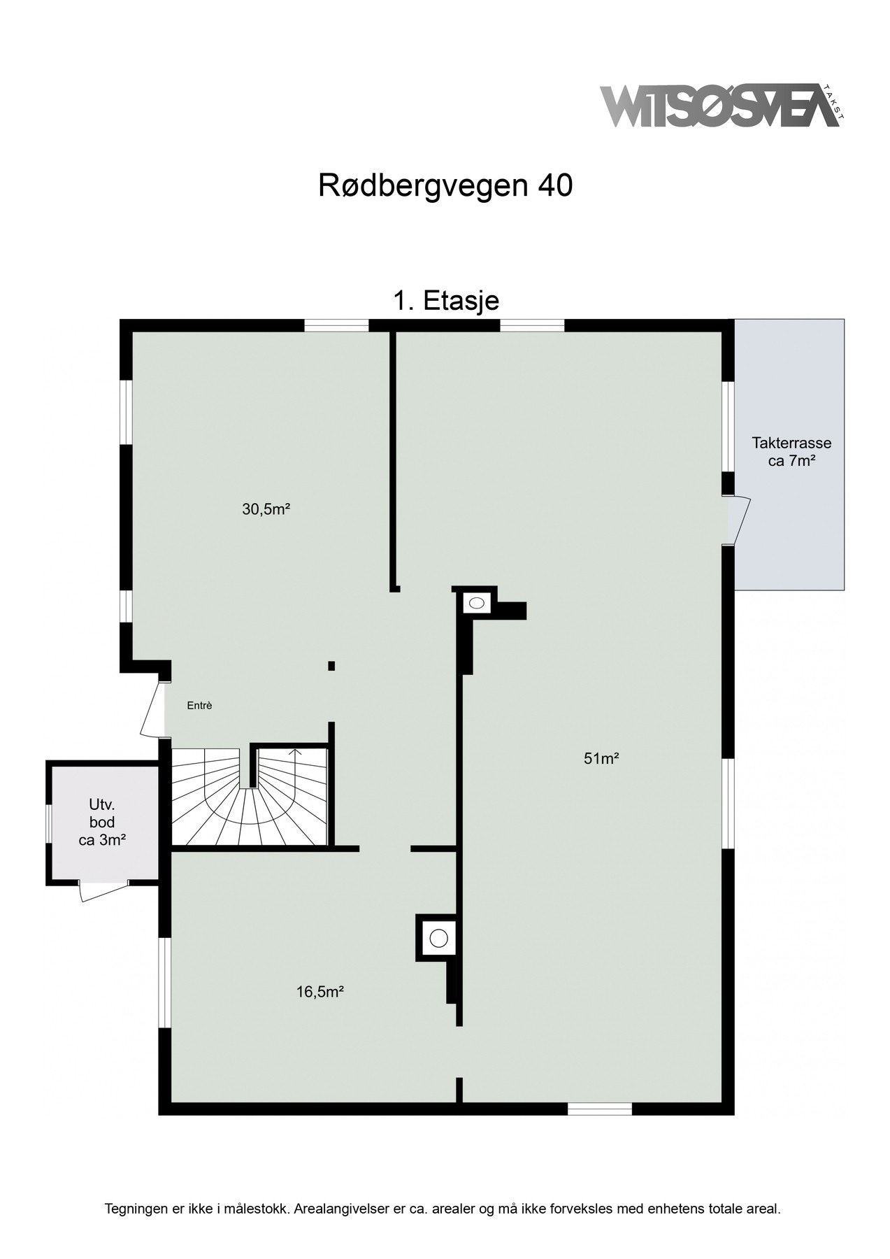 Planskisse 1. etasje Galleribilde
