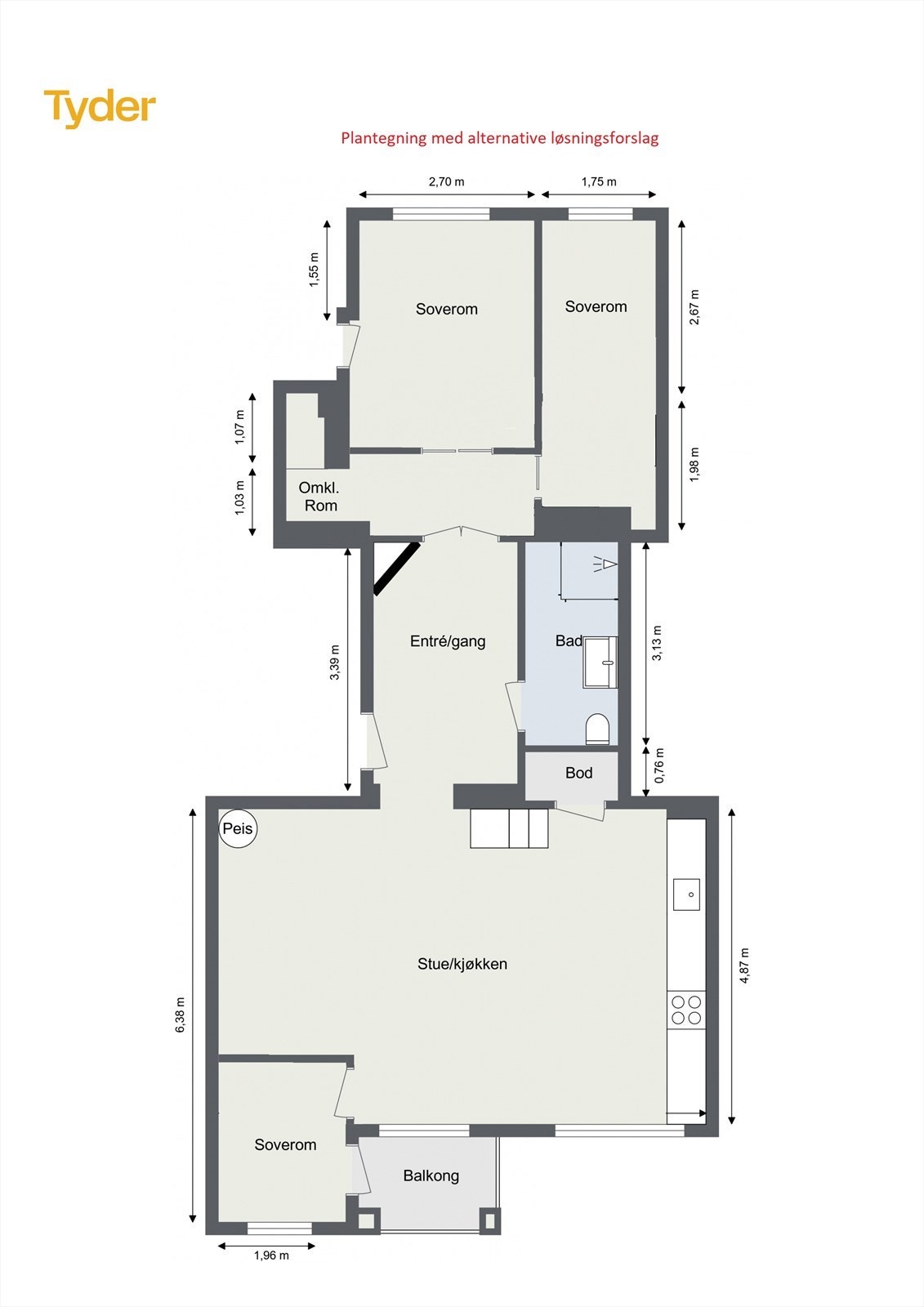 Alternativ planløsning Galleribilde