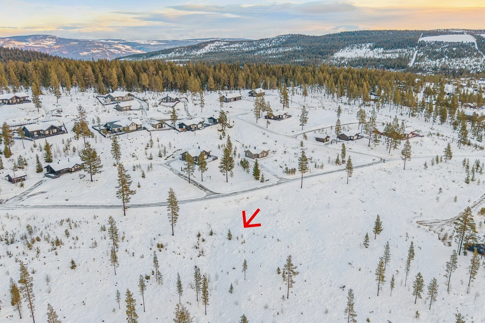 Tomten ligger i et etablert og attraktivt hytteområde på Gålå. Foto: Efkt/Håkon Rybakken. Galleribilde