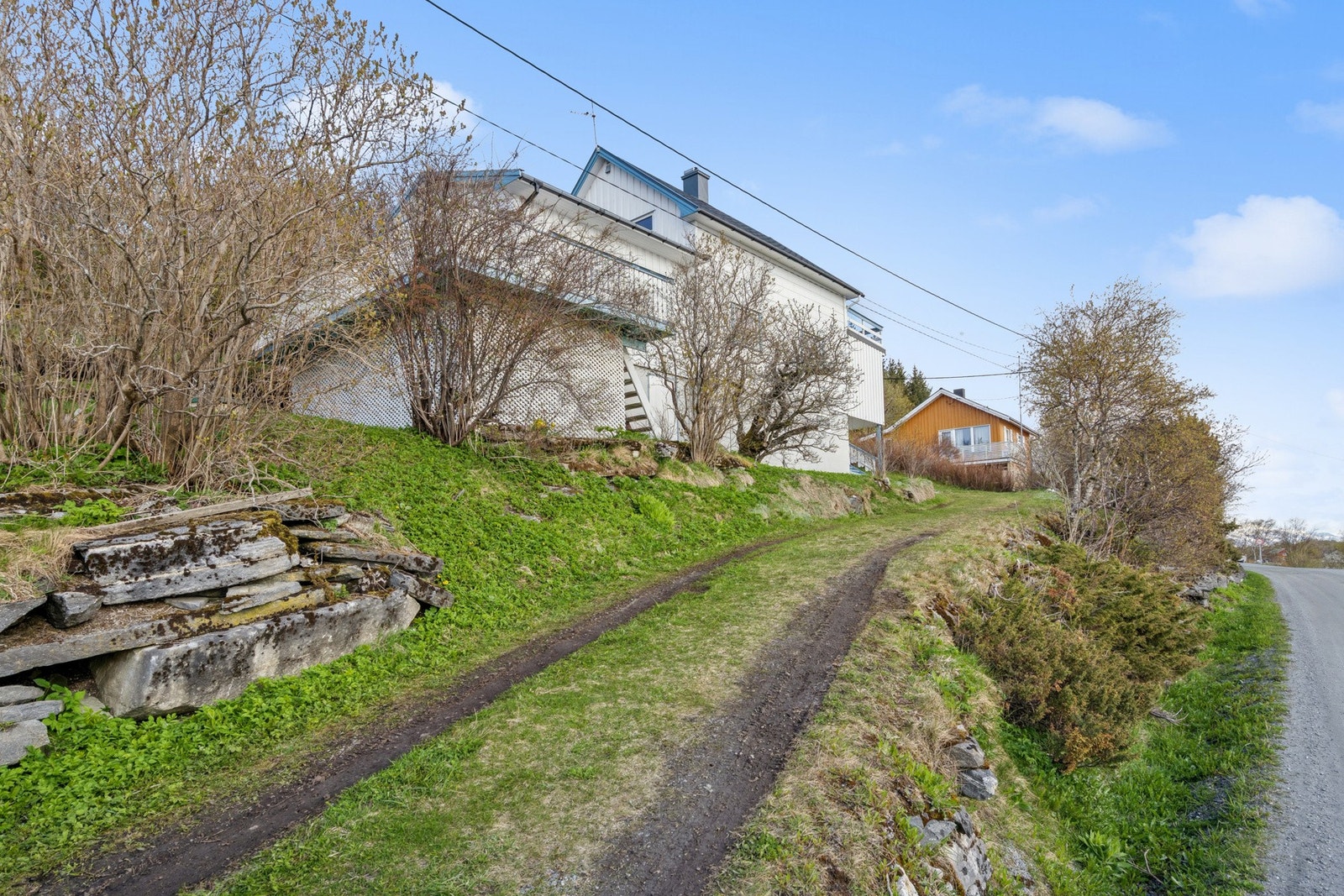 Adkomstvei opp til boligen. Galleribilde