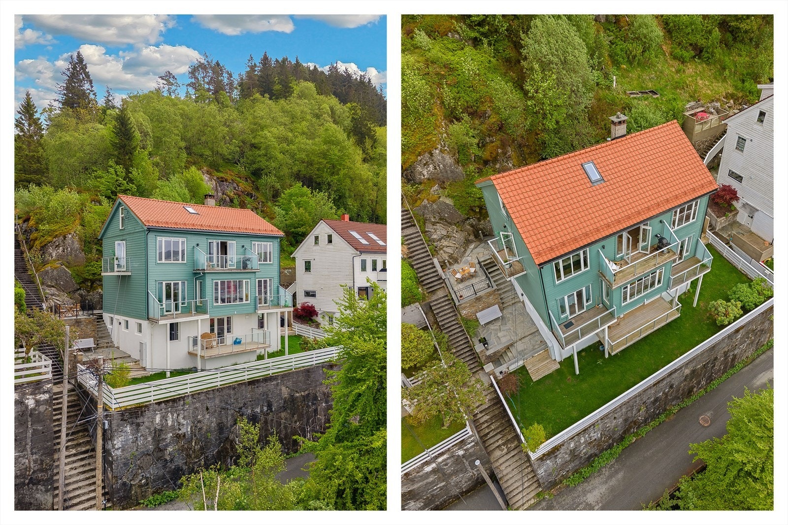 Takrenner og nedløp i sortlakkert metall ble montert i 2018. Galleribilde