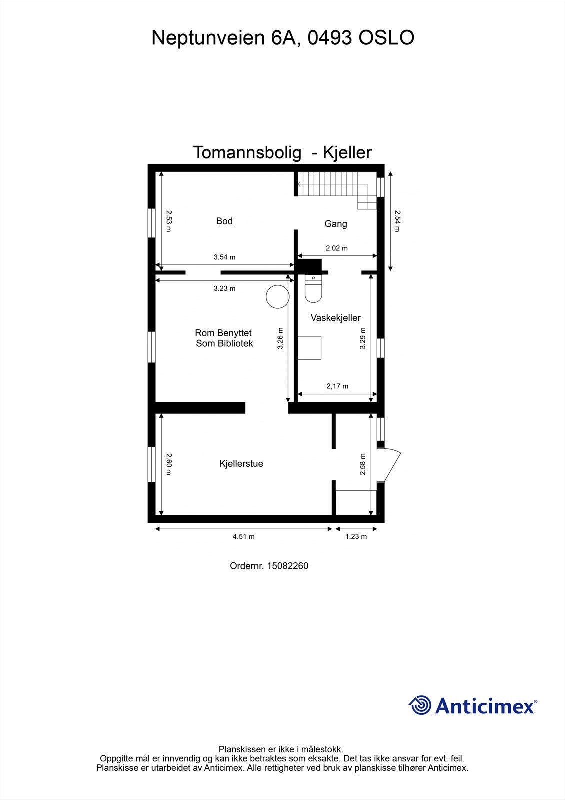Planskisse kjeller Galleribilde