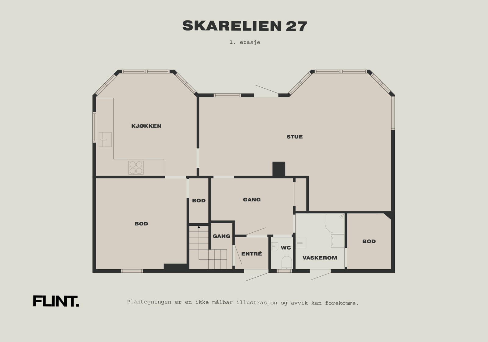 Plantegning 1.etasje Galleribilde