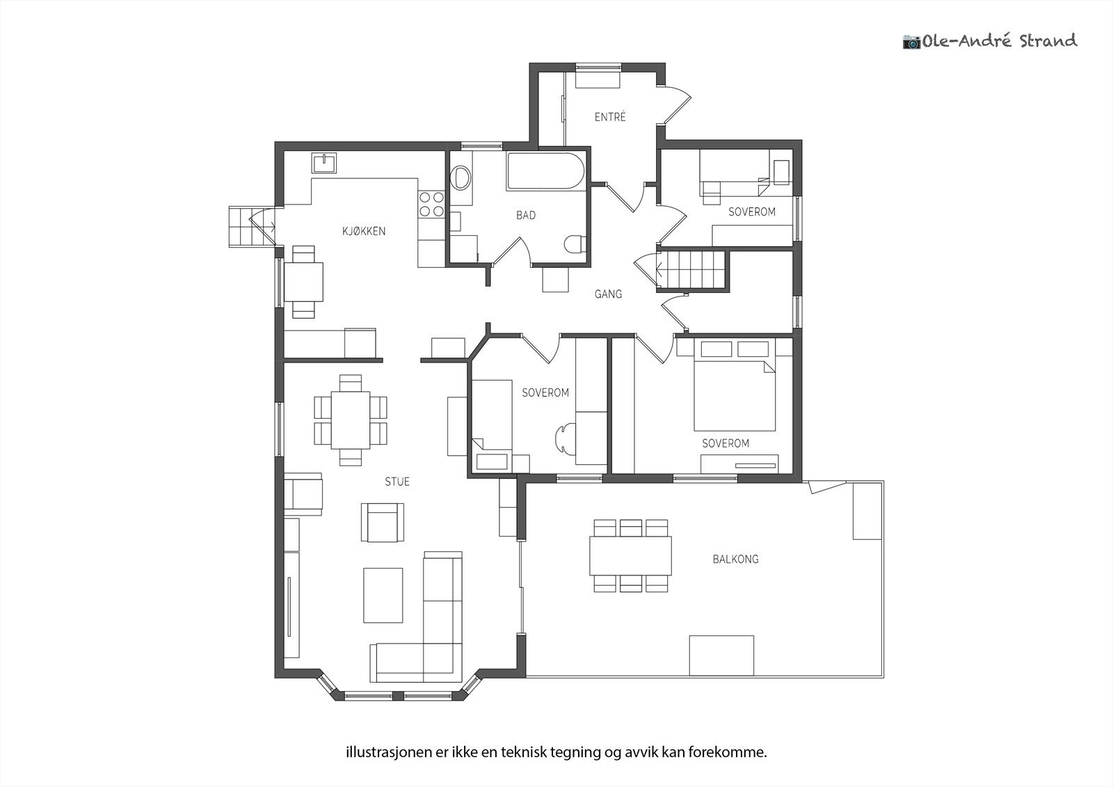 Plantegning hovedetasje Galleribilde