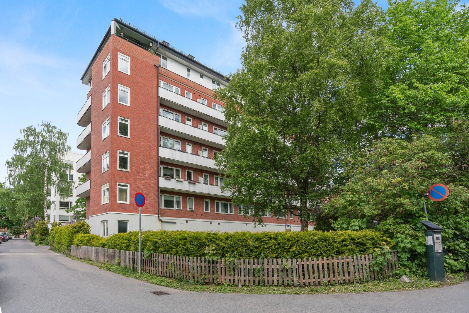 Hagen er omkranset med thuja-hekk. Galleribilde
