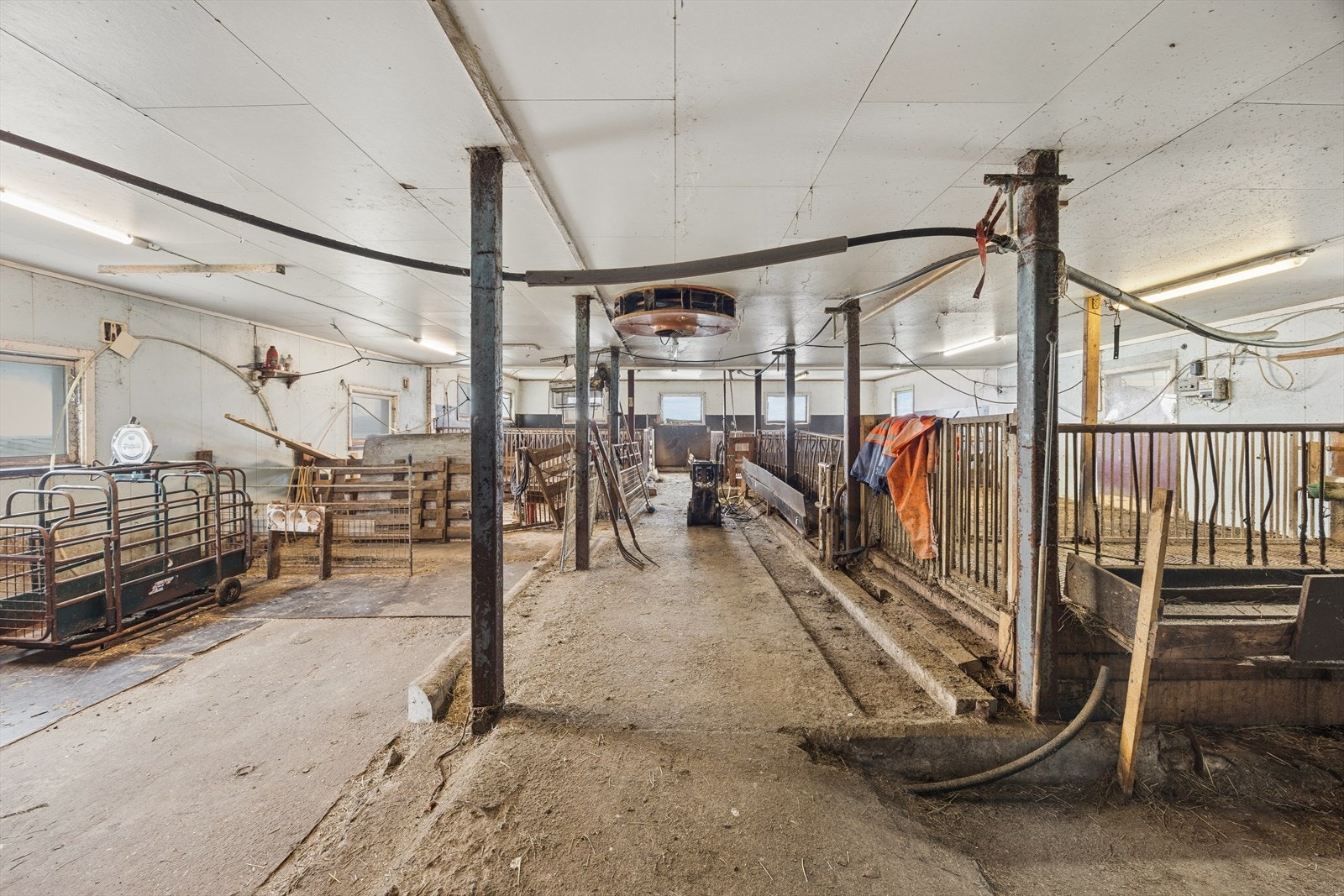 Fjøsbygget fra 1950 er et sauefjøs på 160 m². Galleribilde