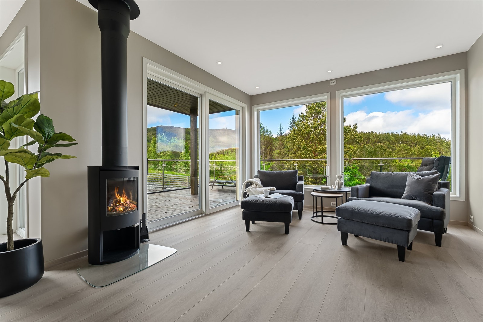 Skyvedør til veranda. Galleribilde