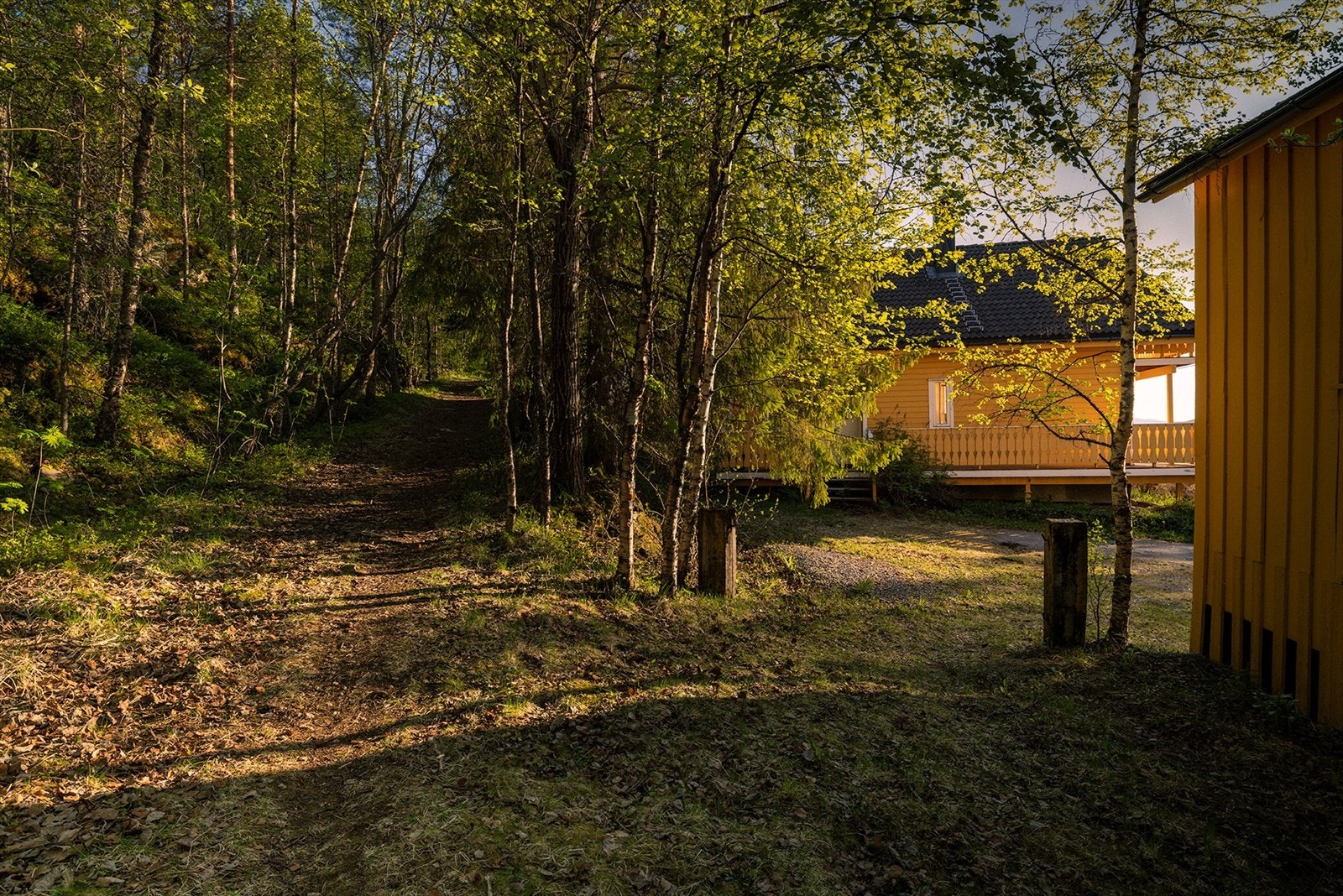 Fra eiendommen er det direkte tilgang til sti som leder videre opp mot Krytja Galleribilde