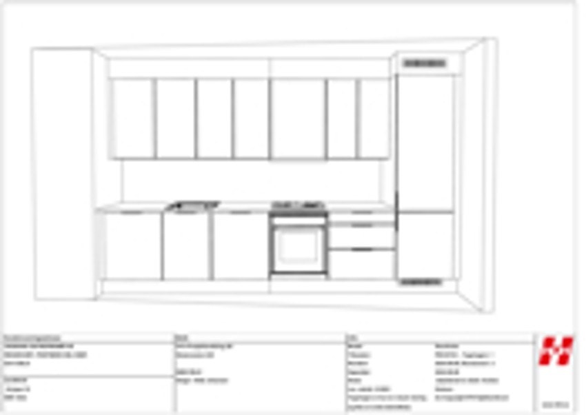 Kjøkkentegning for leilighet 5009, Kjøkkentype 18 side 1 Galleribilde