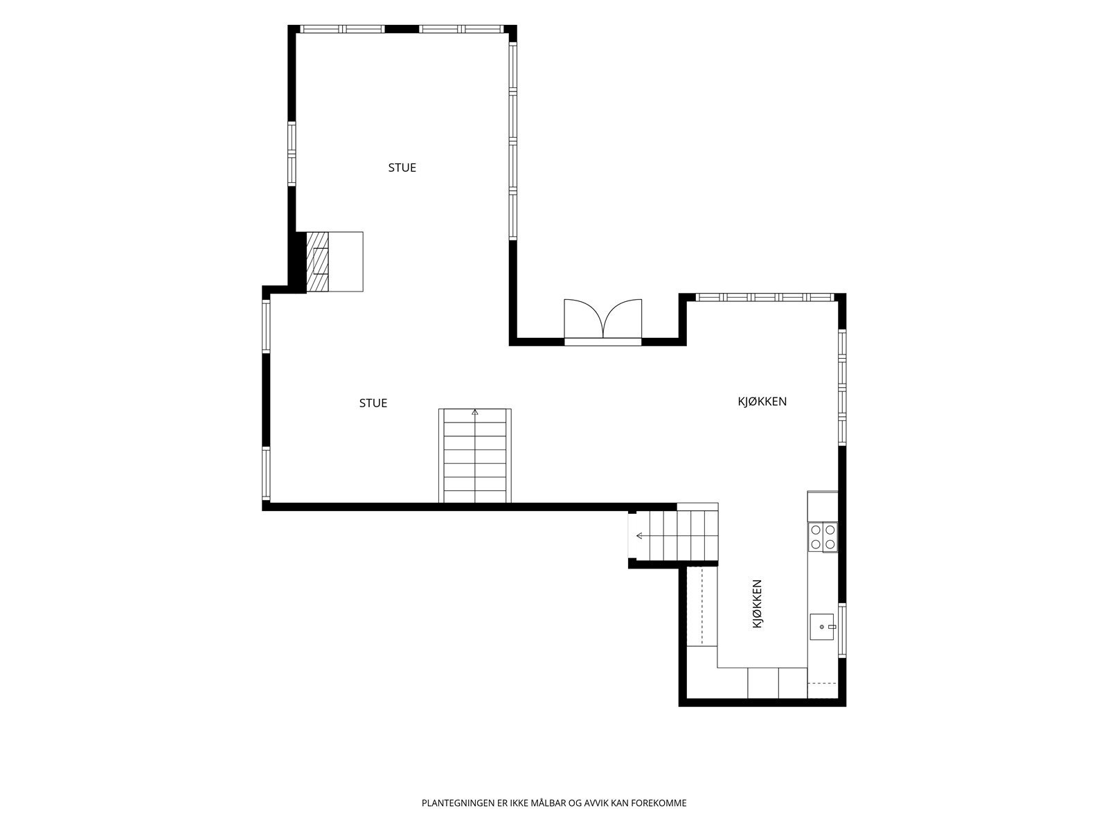 Plantegning hovedetasje. 2. etg. Galleribilde