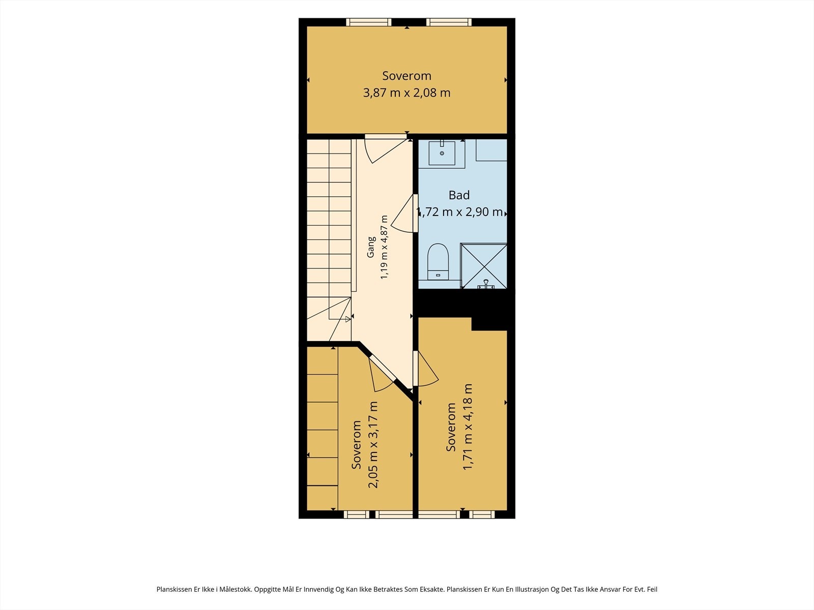 Alternativ plantegning 3. etg Galleribilde