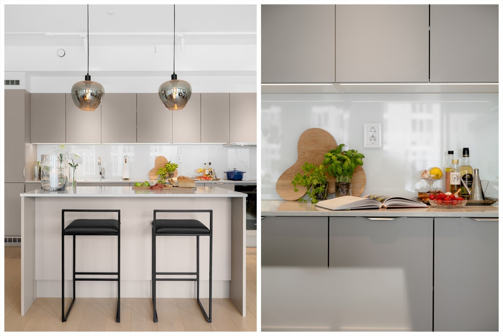 Kjøkkenøyen er også en perfekt plass for frokoster i farta, eller et sted hvor dine gjester kan mingle rundt. Galleribilde
