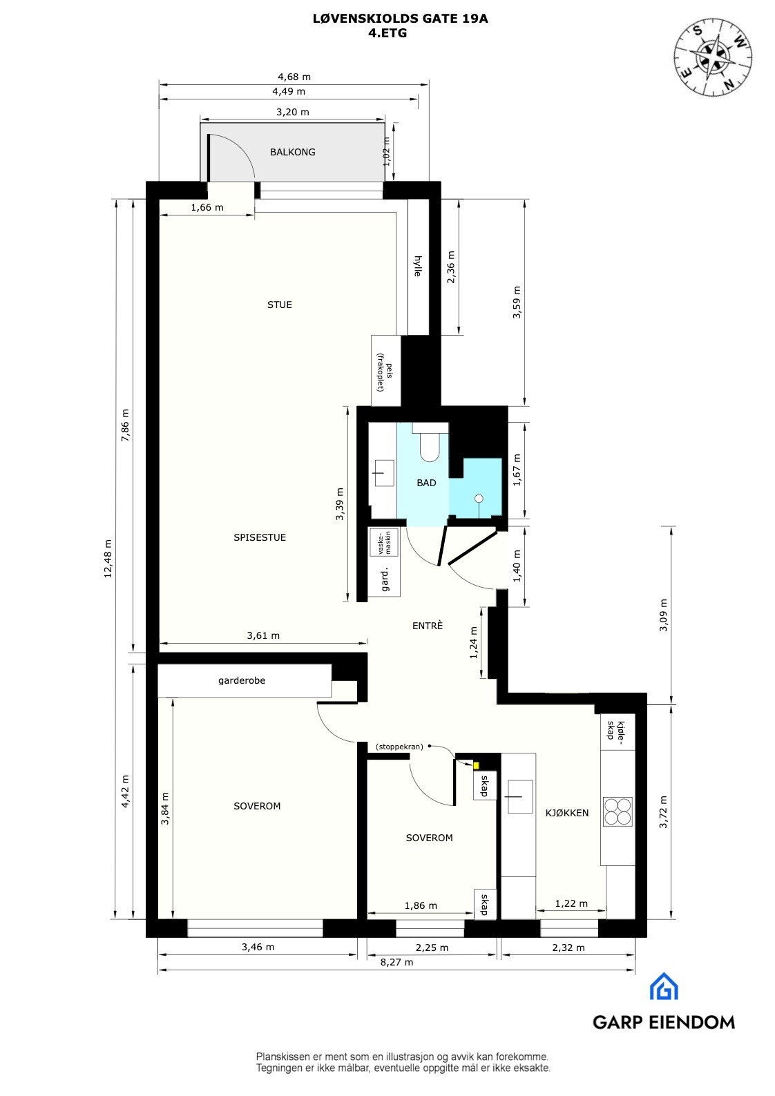 Plantegning Galleribilde