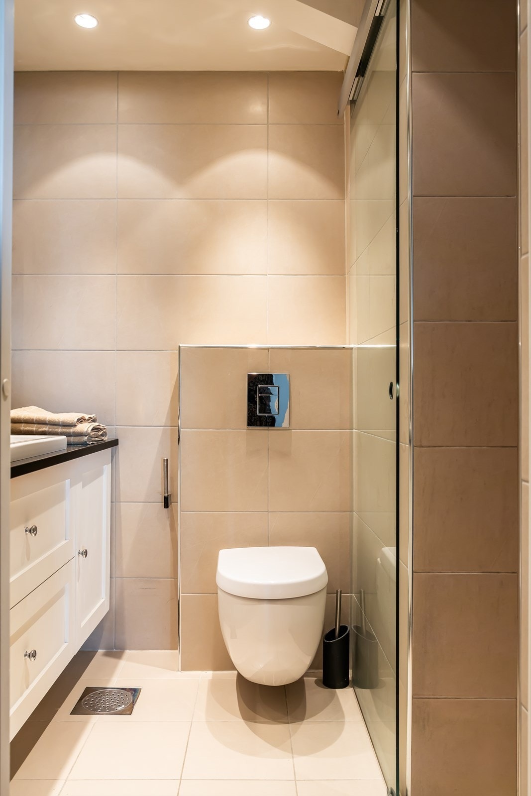 Badet har herlig gulvvarme. Galleribilde