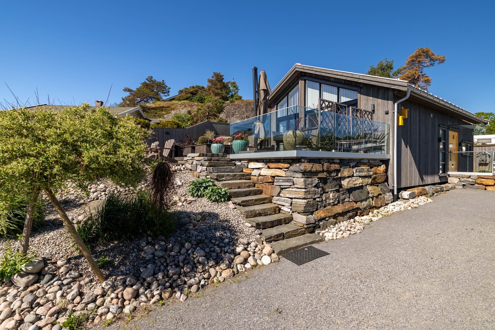 Tomten er pent opparbeidet. Galleribilde