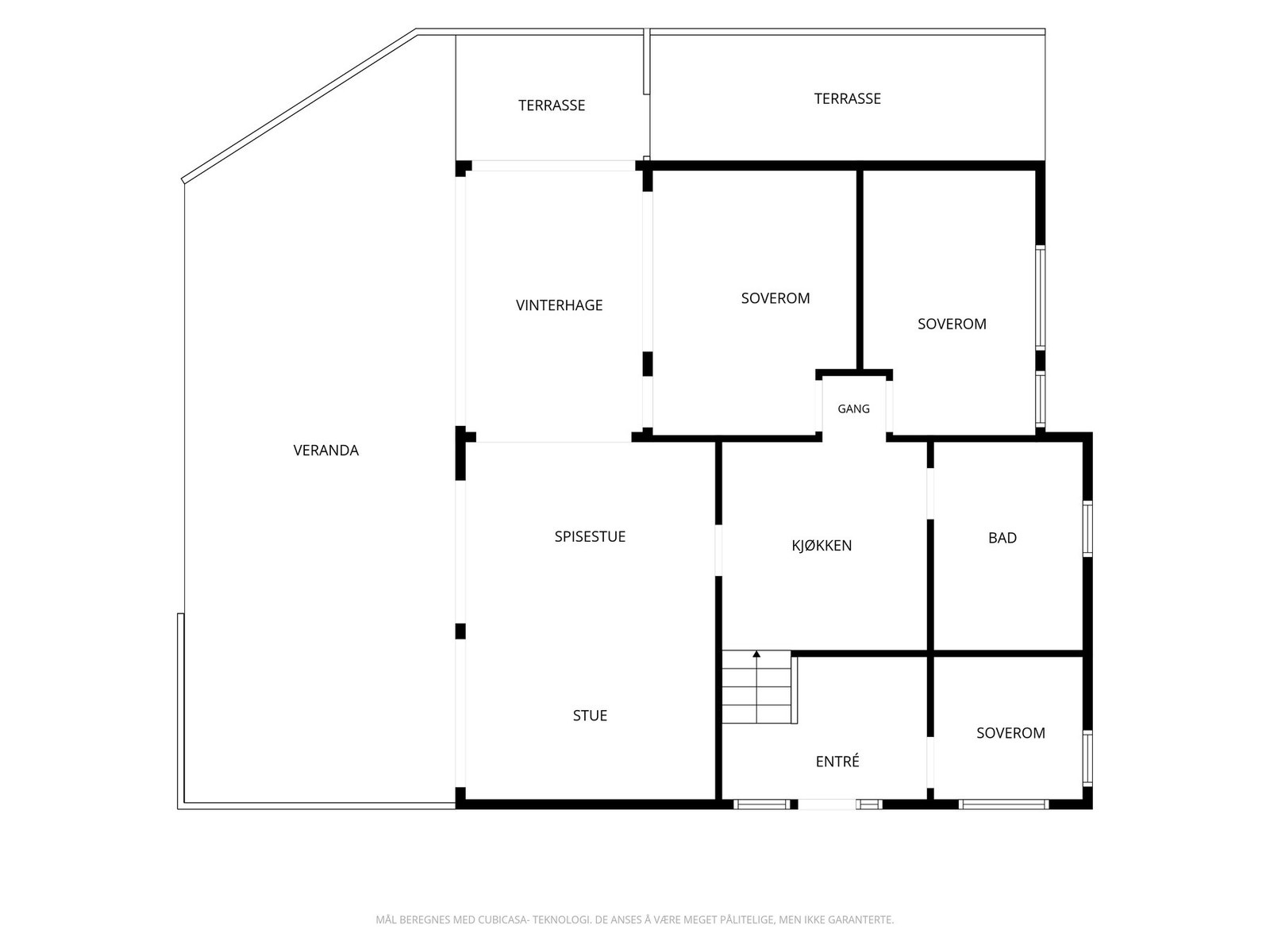 Plantegning av hytta. Galleribilde