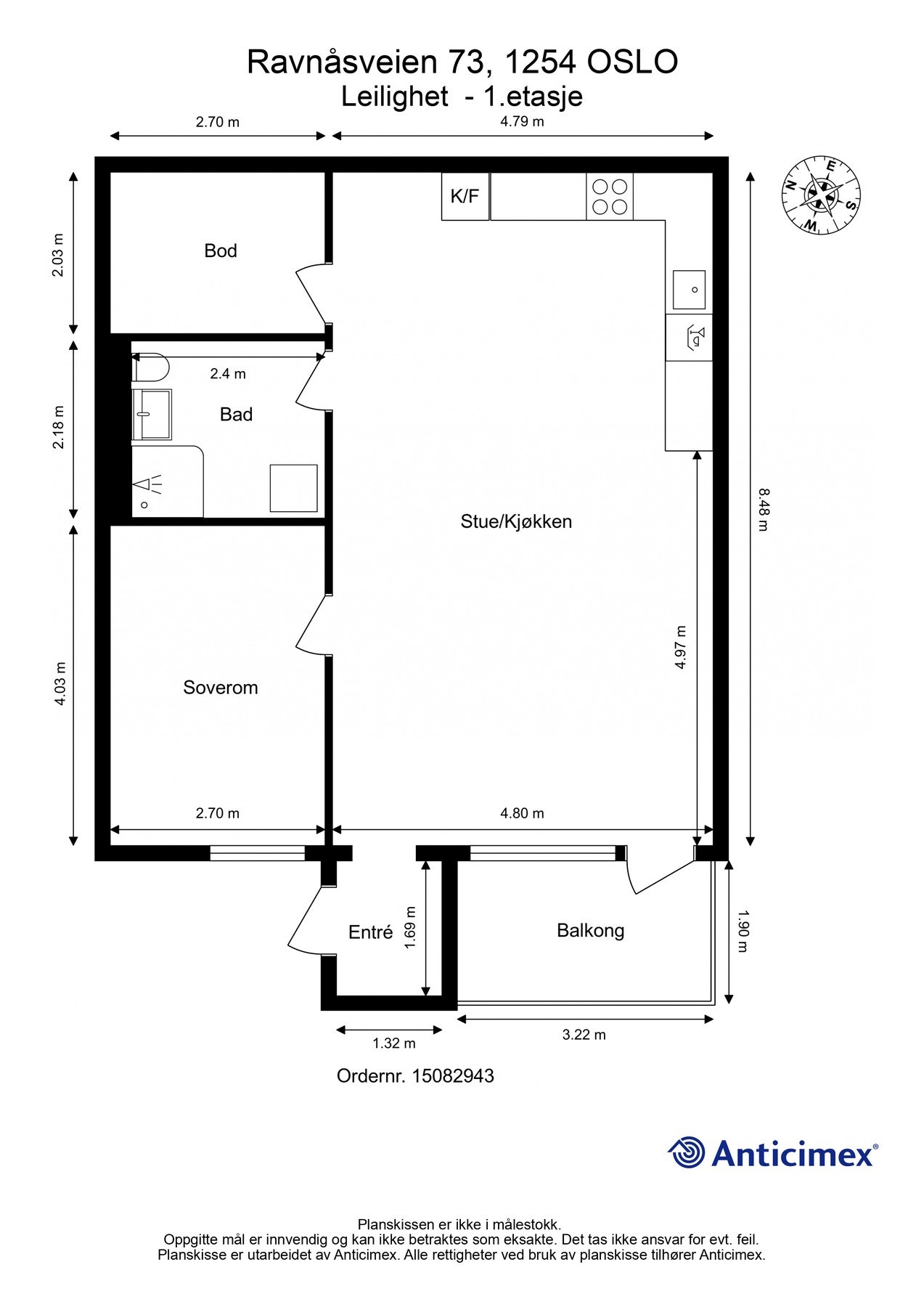 Plantegning: BRA: 67 m² | BRA-i: 67 m² | TBA: 6 m². Galleribilde