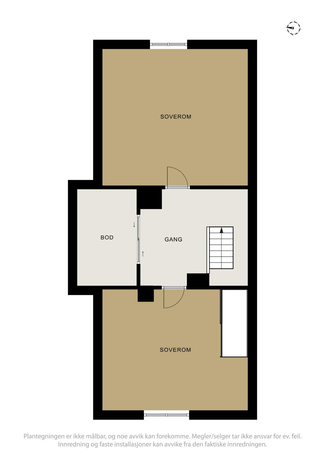 Plantegning loftsetasje. Galleribilde