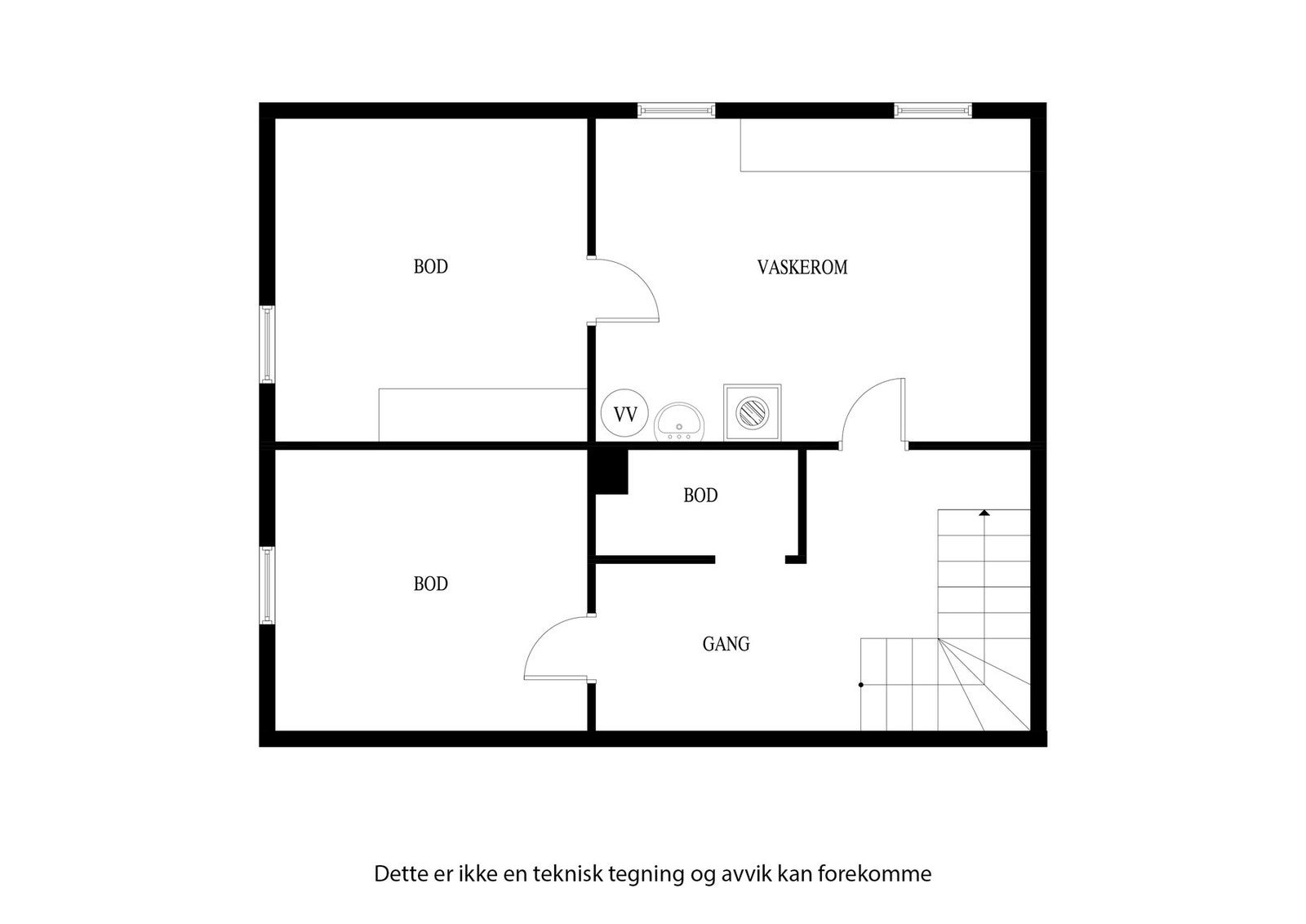 Plantegning kjeller Galleribilde