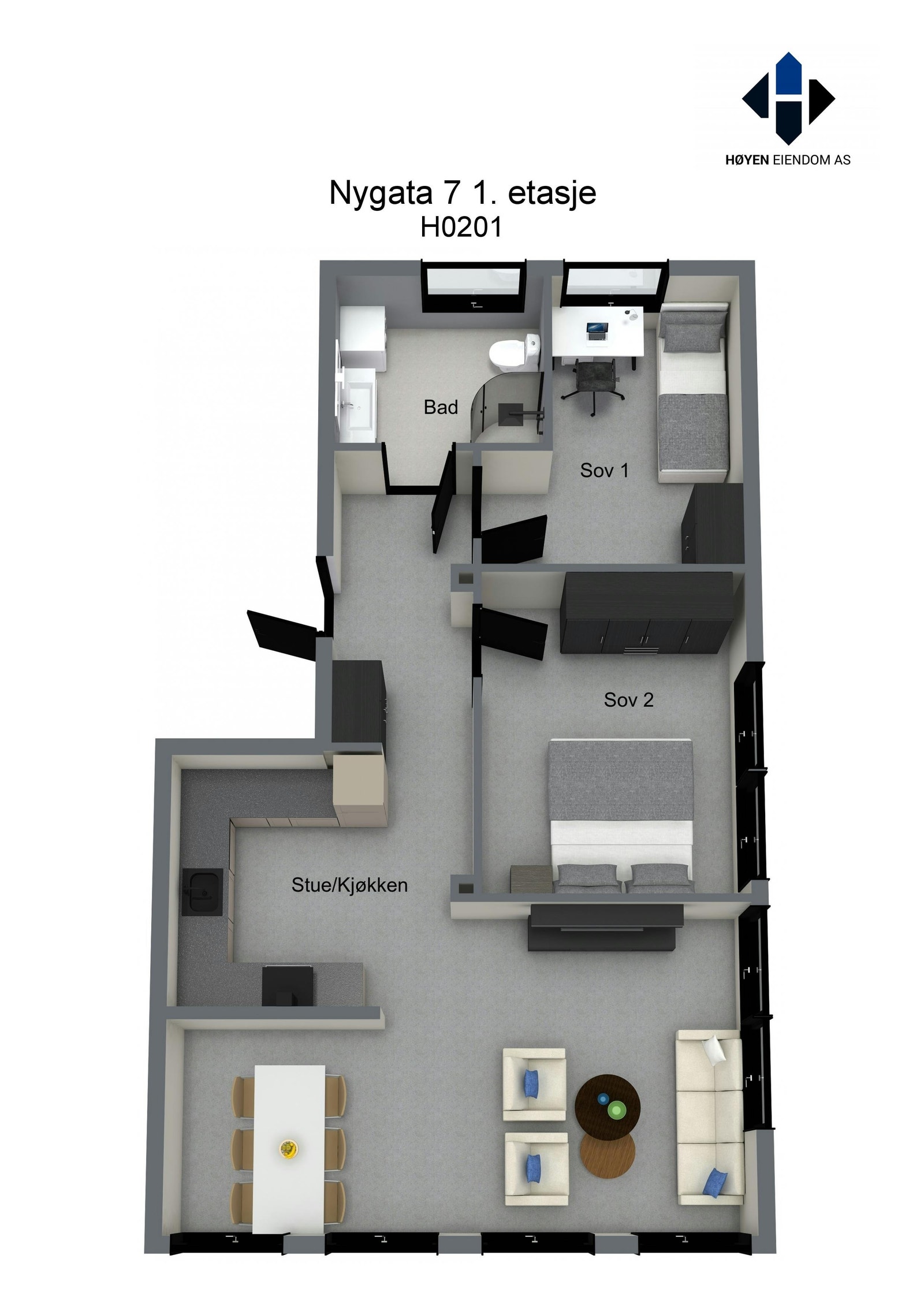 Plantegning Galleribilde