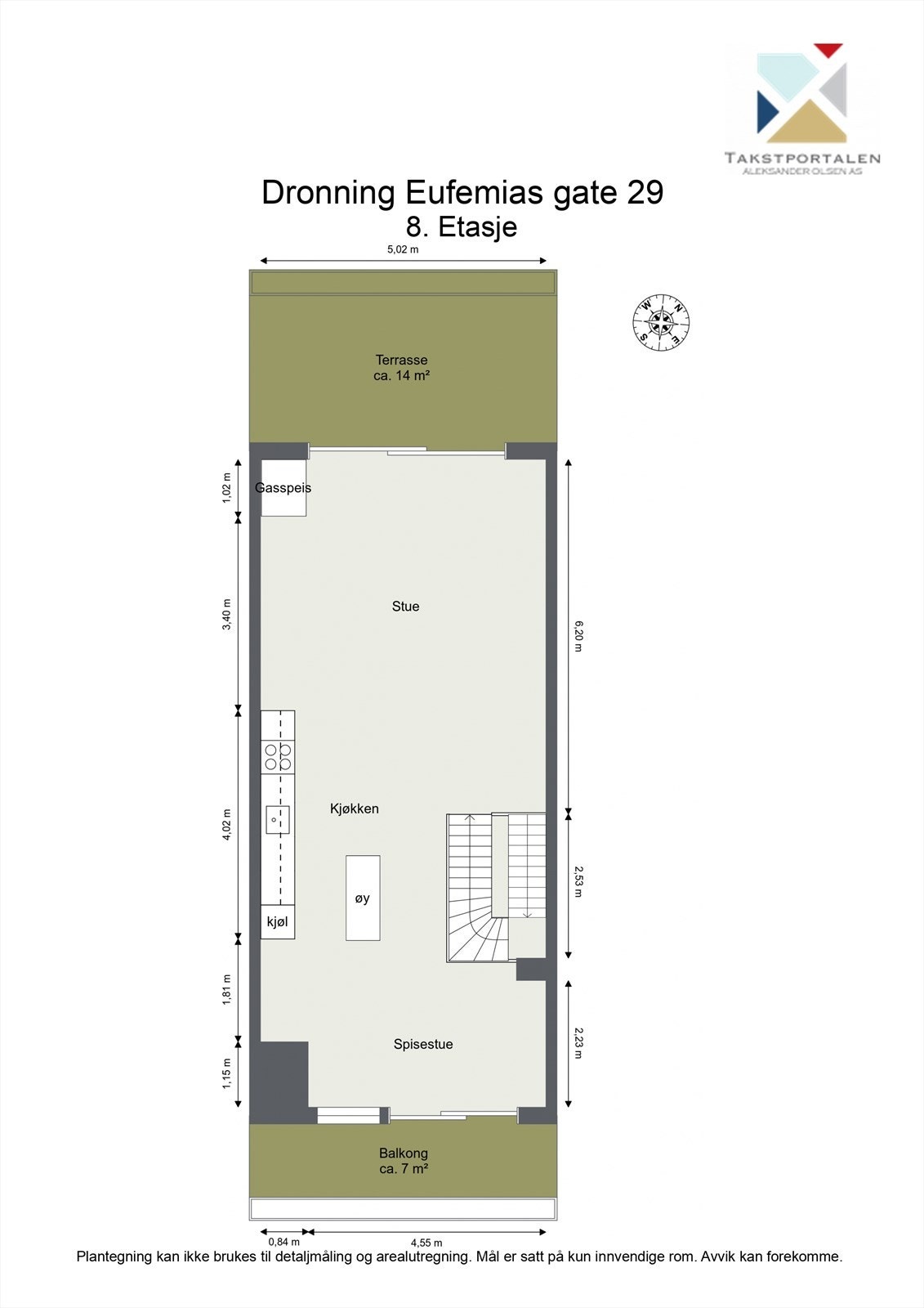 Plantegning 8. etasje Galleribilde