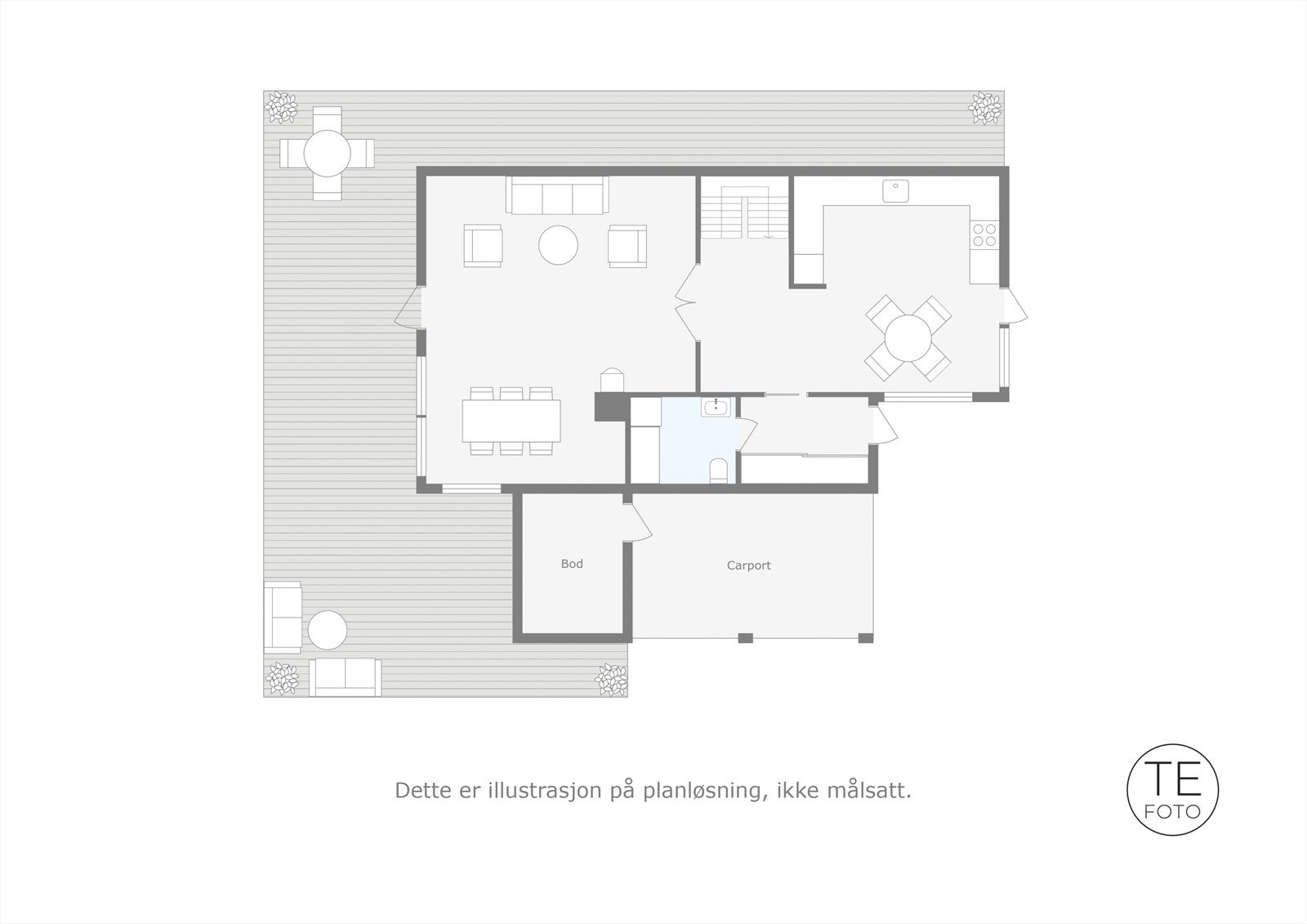 Plantegning 1. etasje Galleribilde