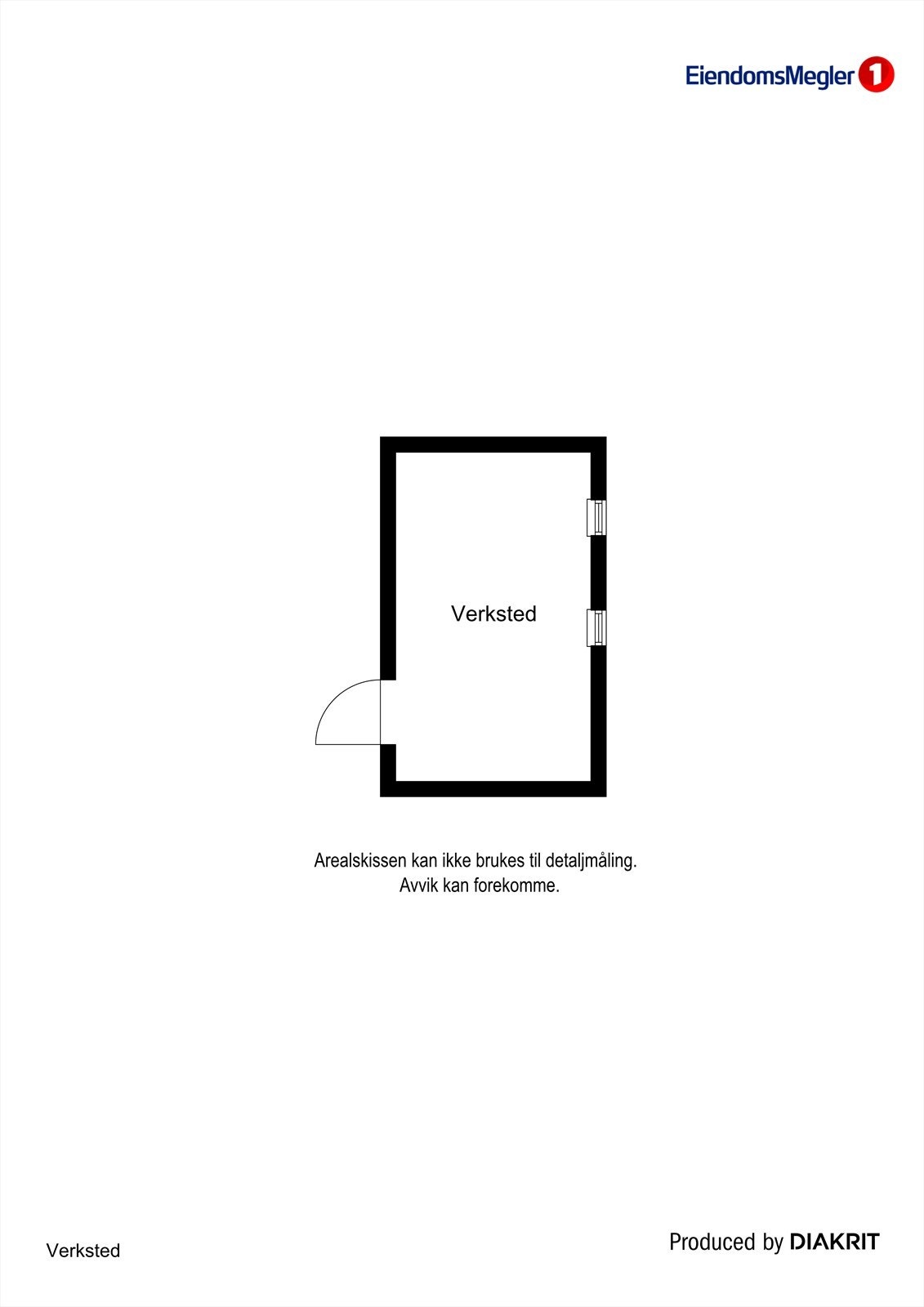 Verkstedboden er på 9 m² og gir fleksibel plass til hobby eller lagring. Galleribilde