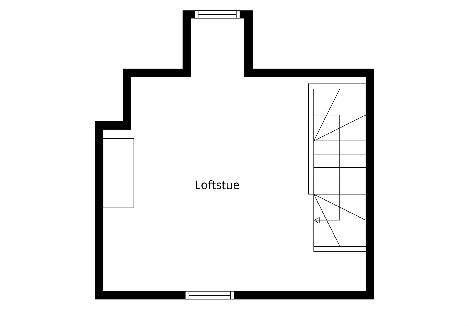 Plantegning loftetasje. Galleribilde