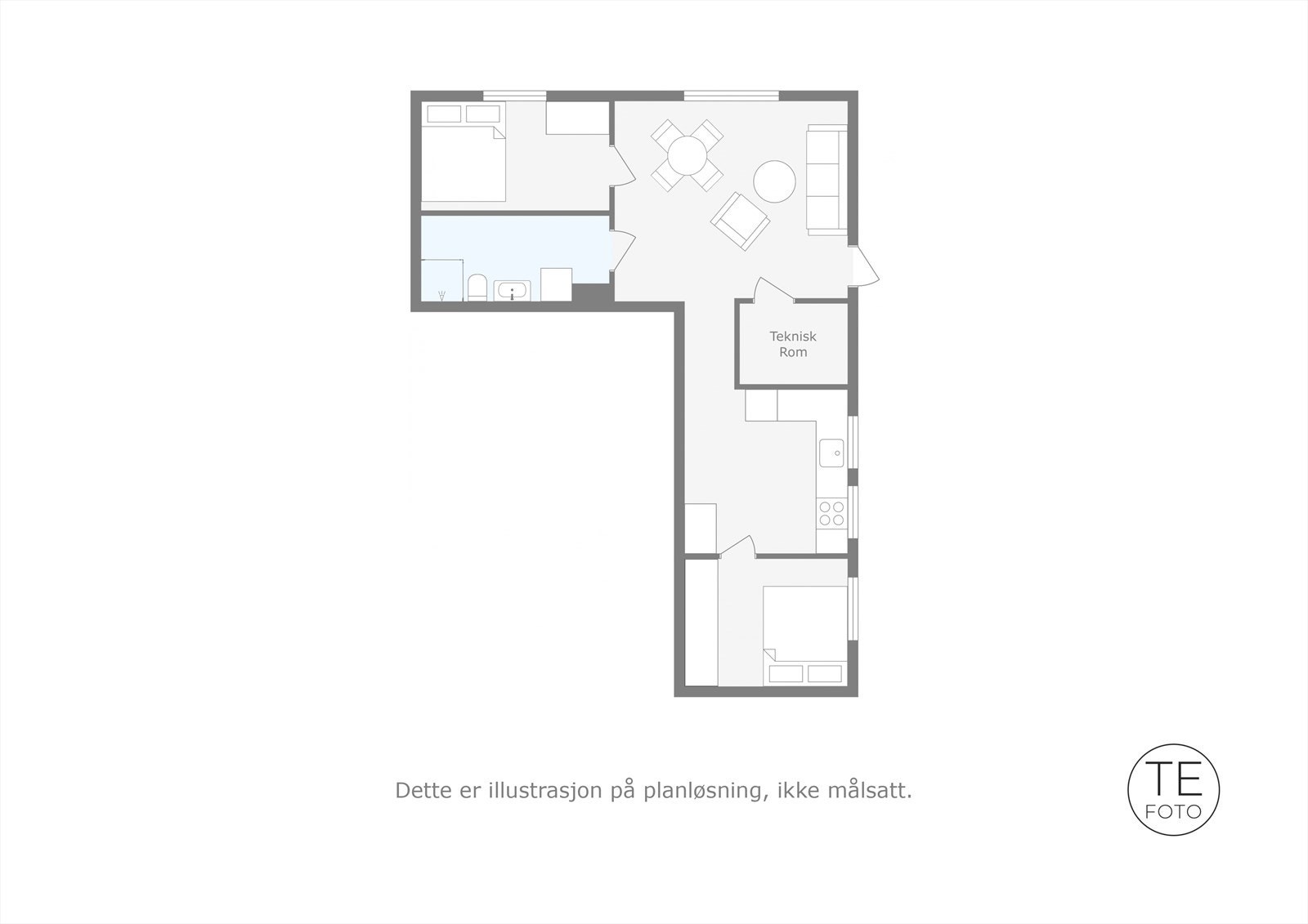 Plantegning - underetasje Galleribilde